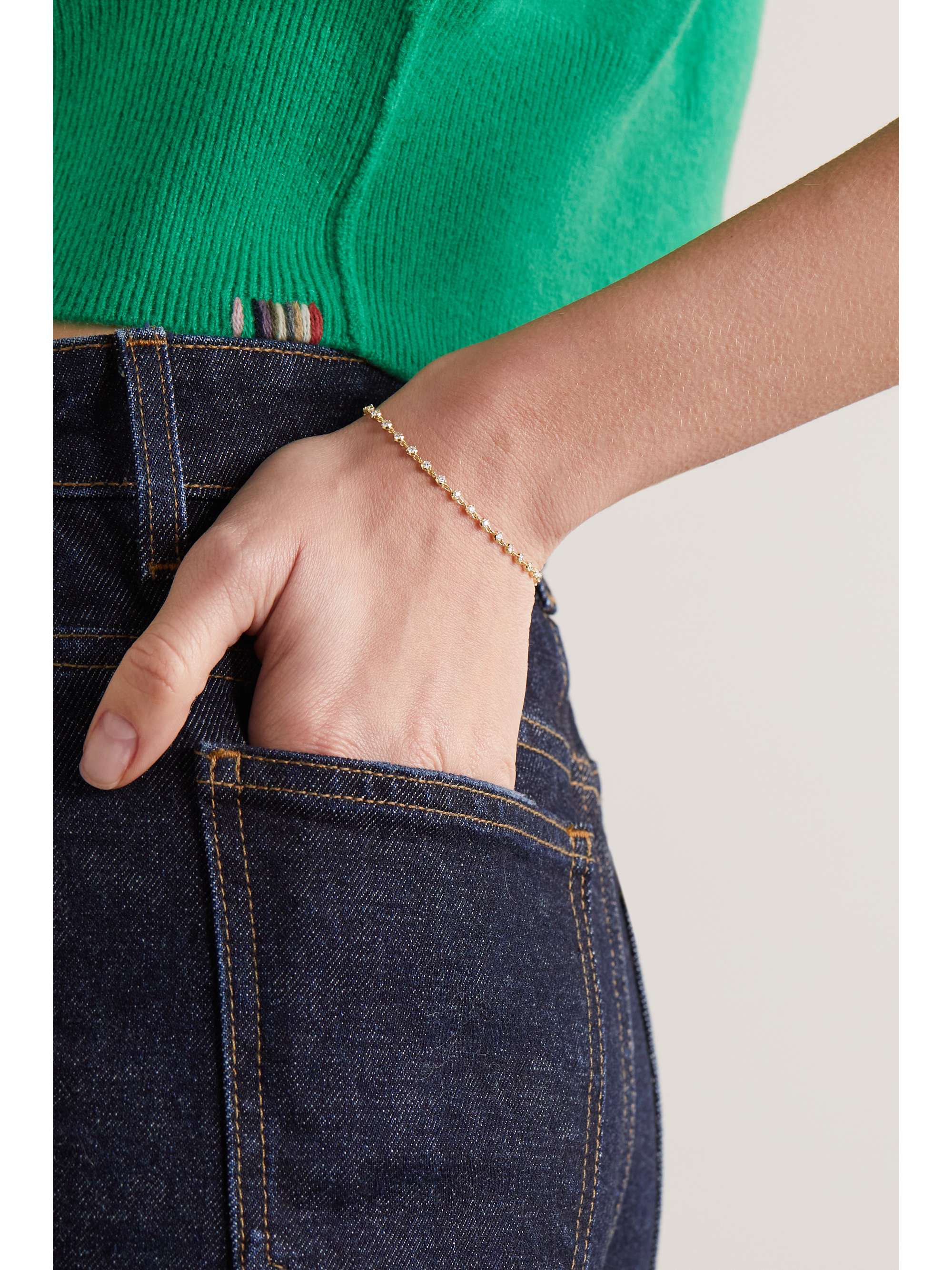 JADE TRAU Small Sophisticate Line Armband aus 18 Karat Gold mit Diamanten