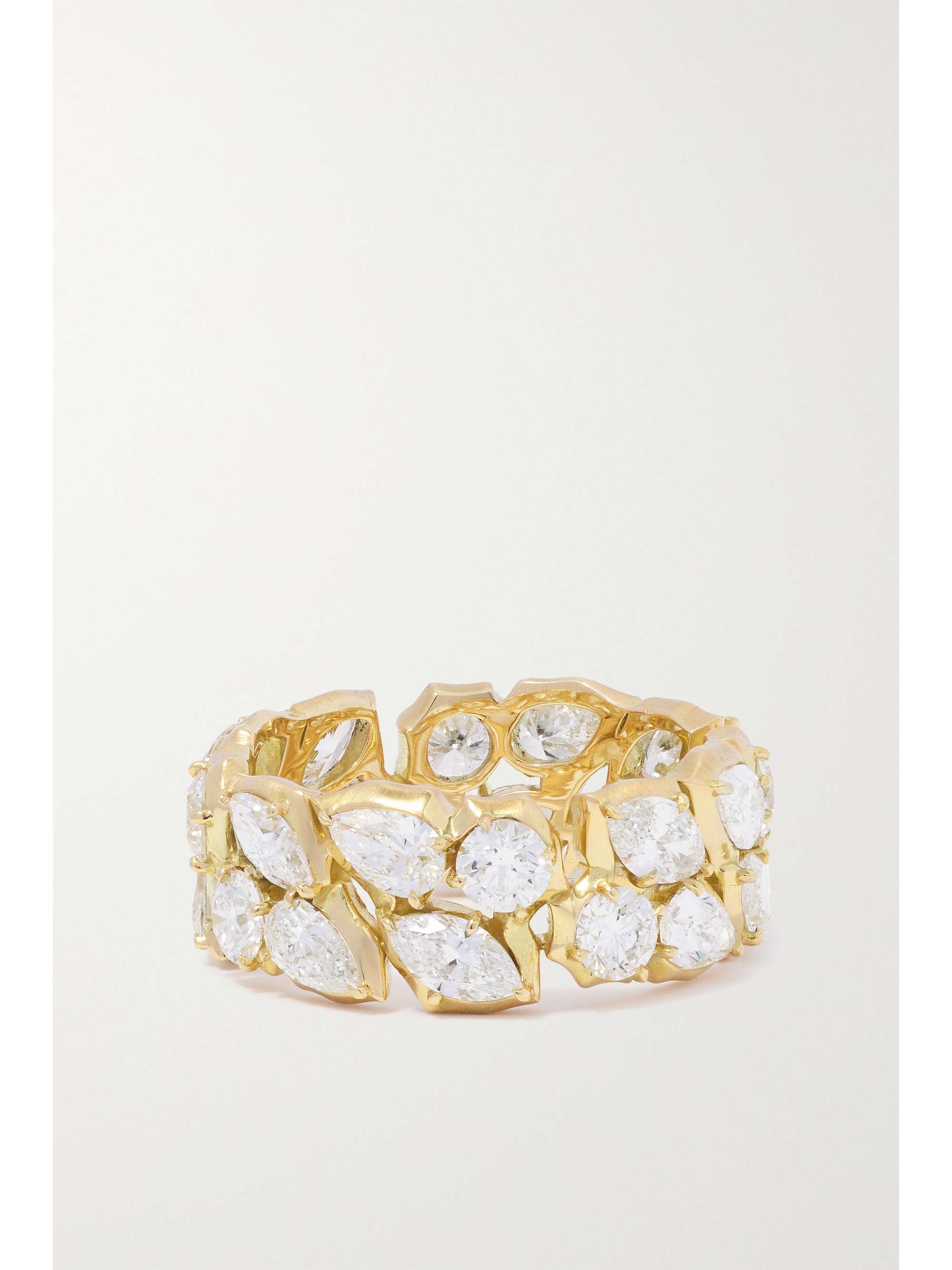 JADE TRAU Poppy Memoire-Ring aus 18 Karat Gold mit Diamanten