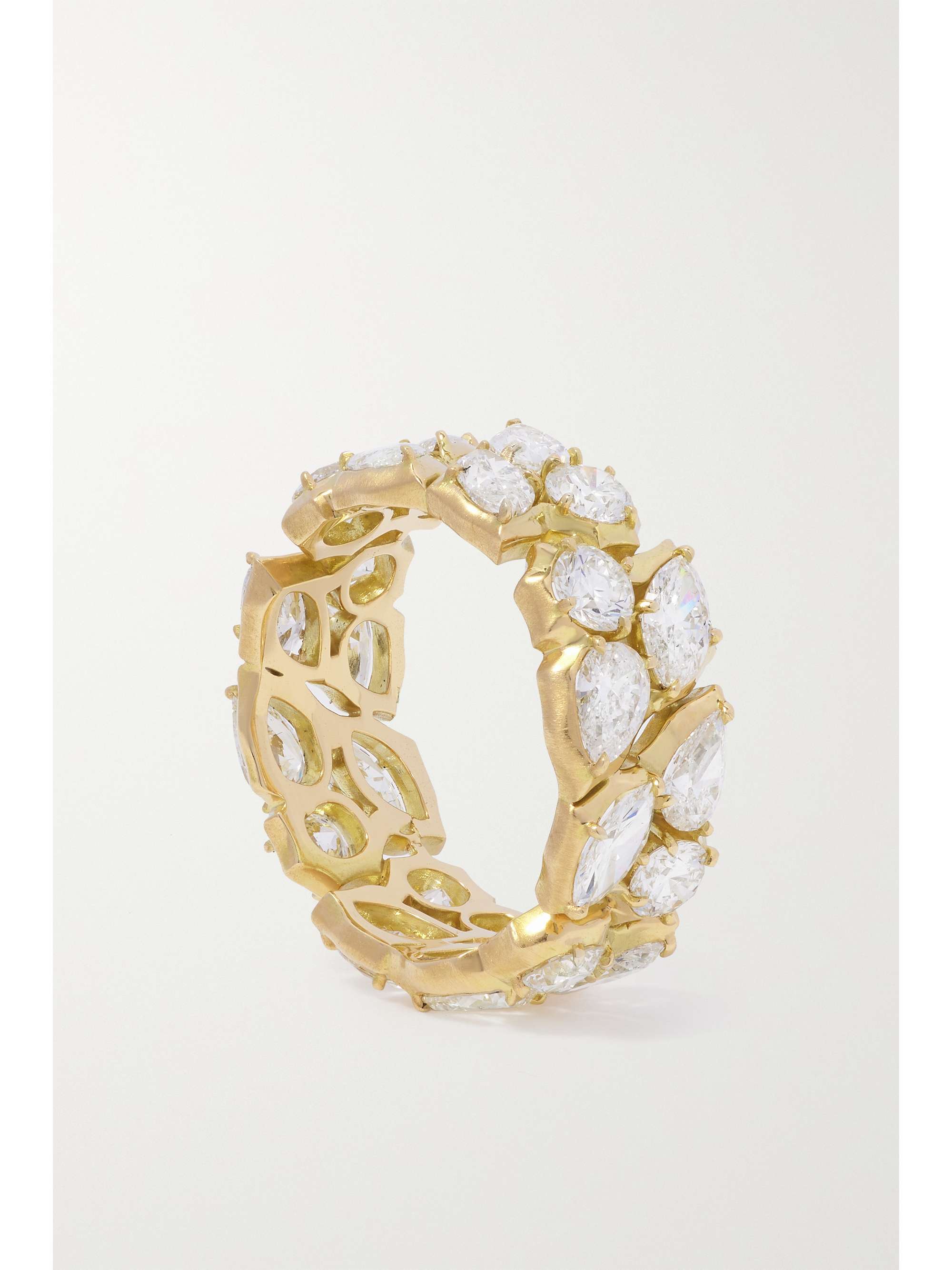 JADE TRAU Poppy Memoire-Ring aus 18 Karat Gold mit Diamanten