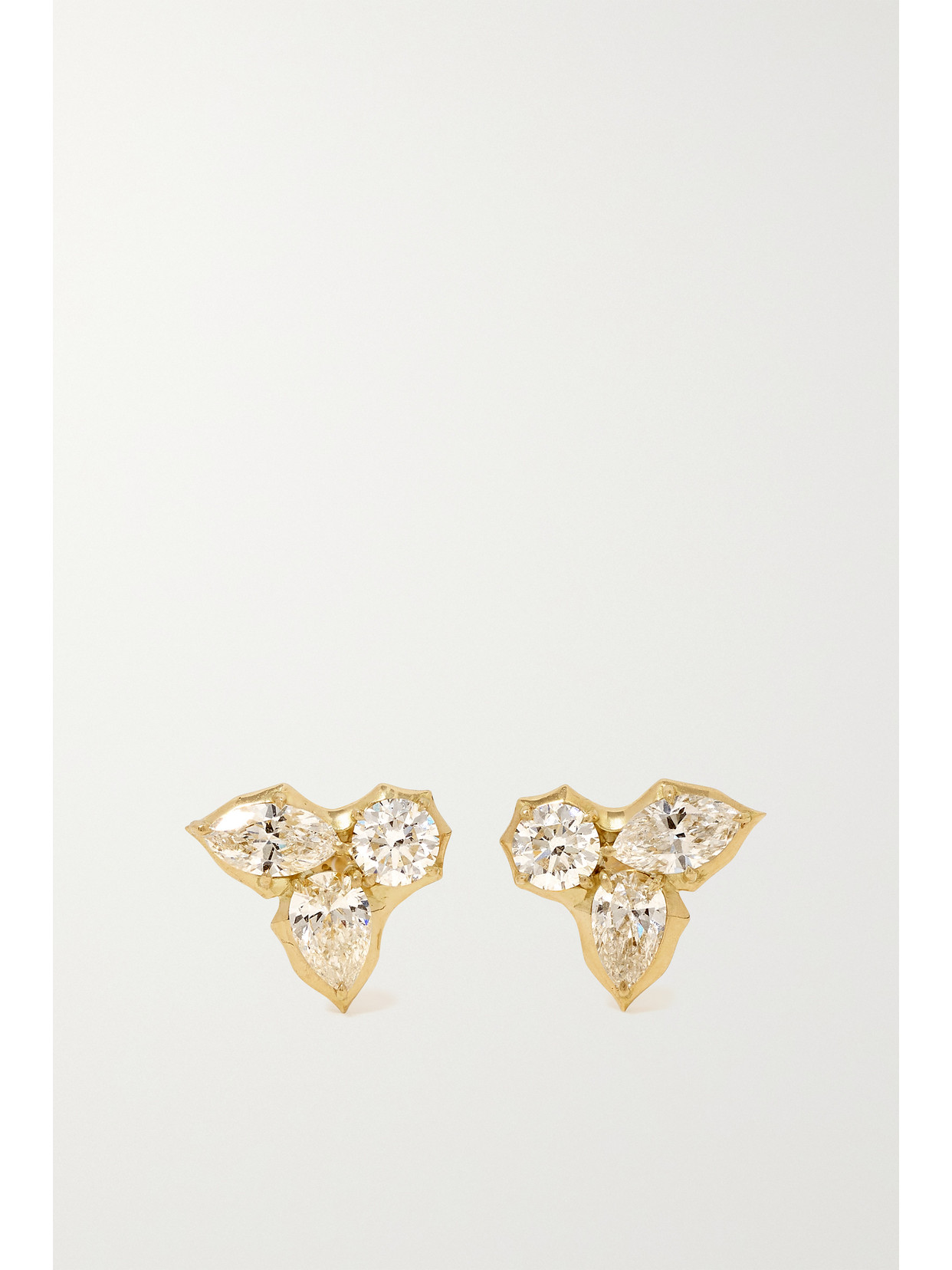 Jade Trau - Poppy Iii 18-karat Gold Diamond Earrings - one size
