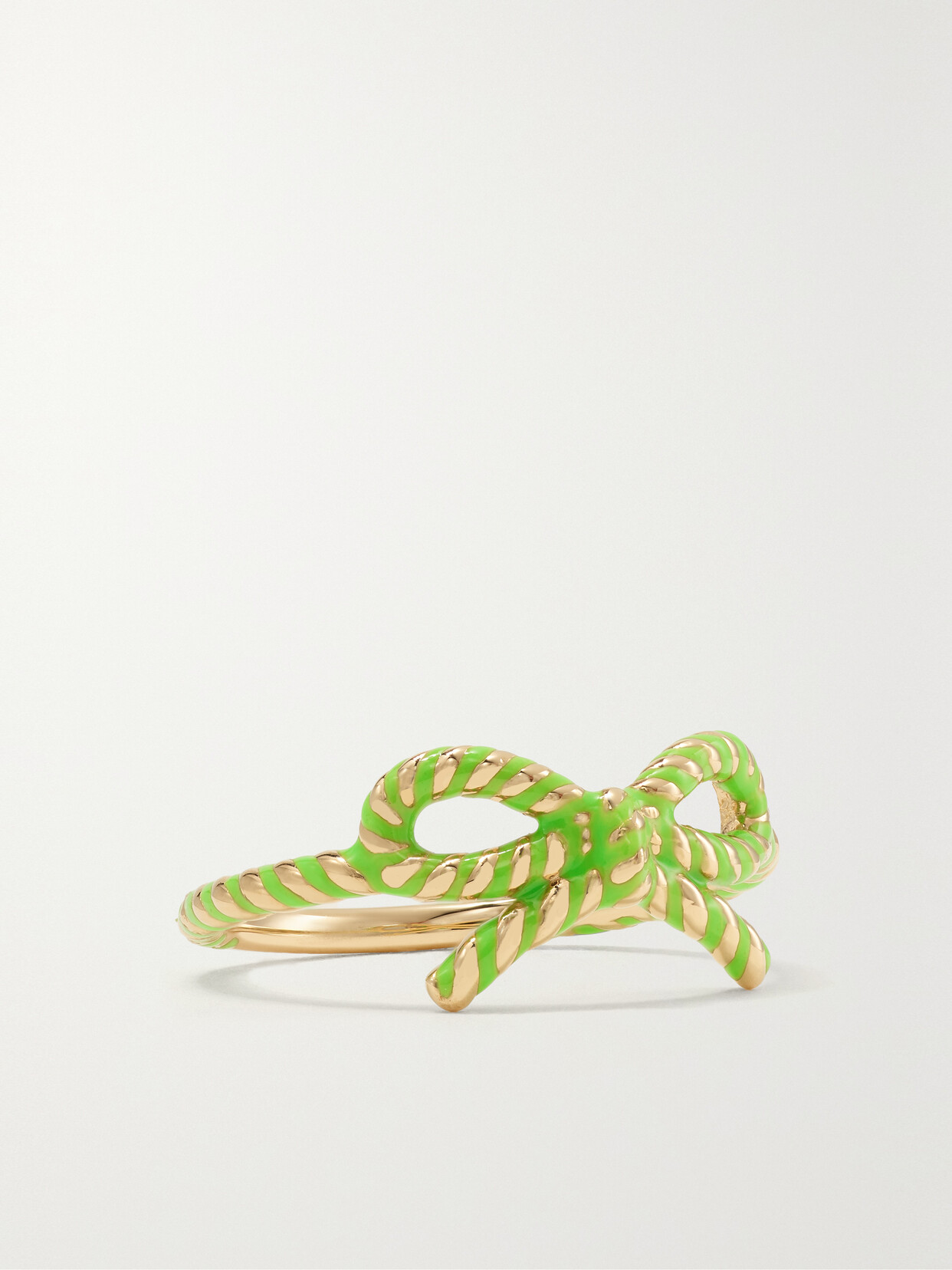 Alison Lou Streamer 14-karat Gold And Enamel Ring