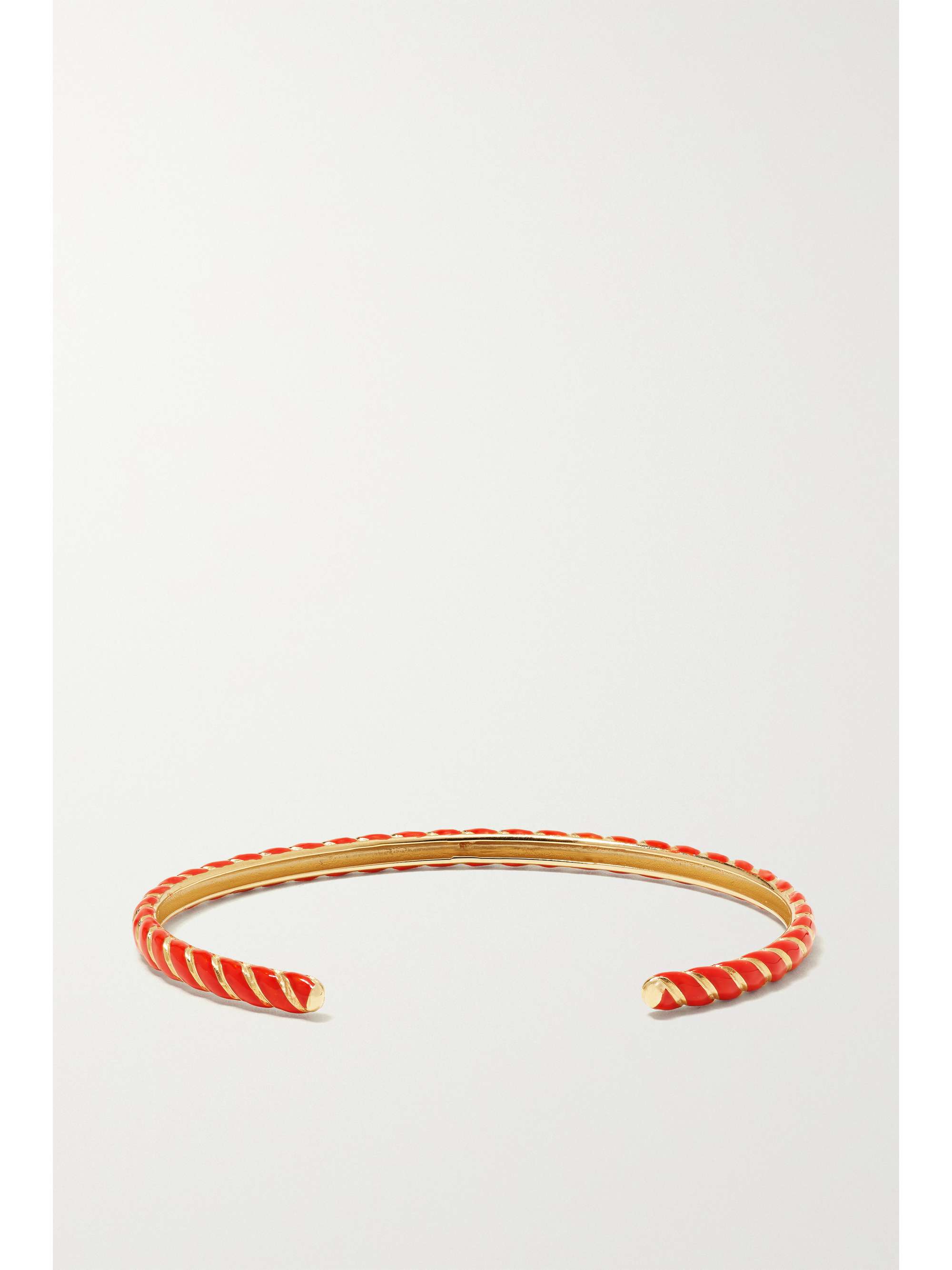ALISON LOU Streamer 14-karat gold and enamel cuff