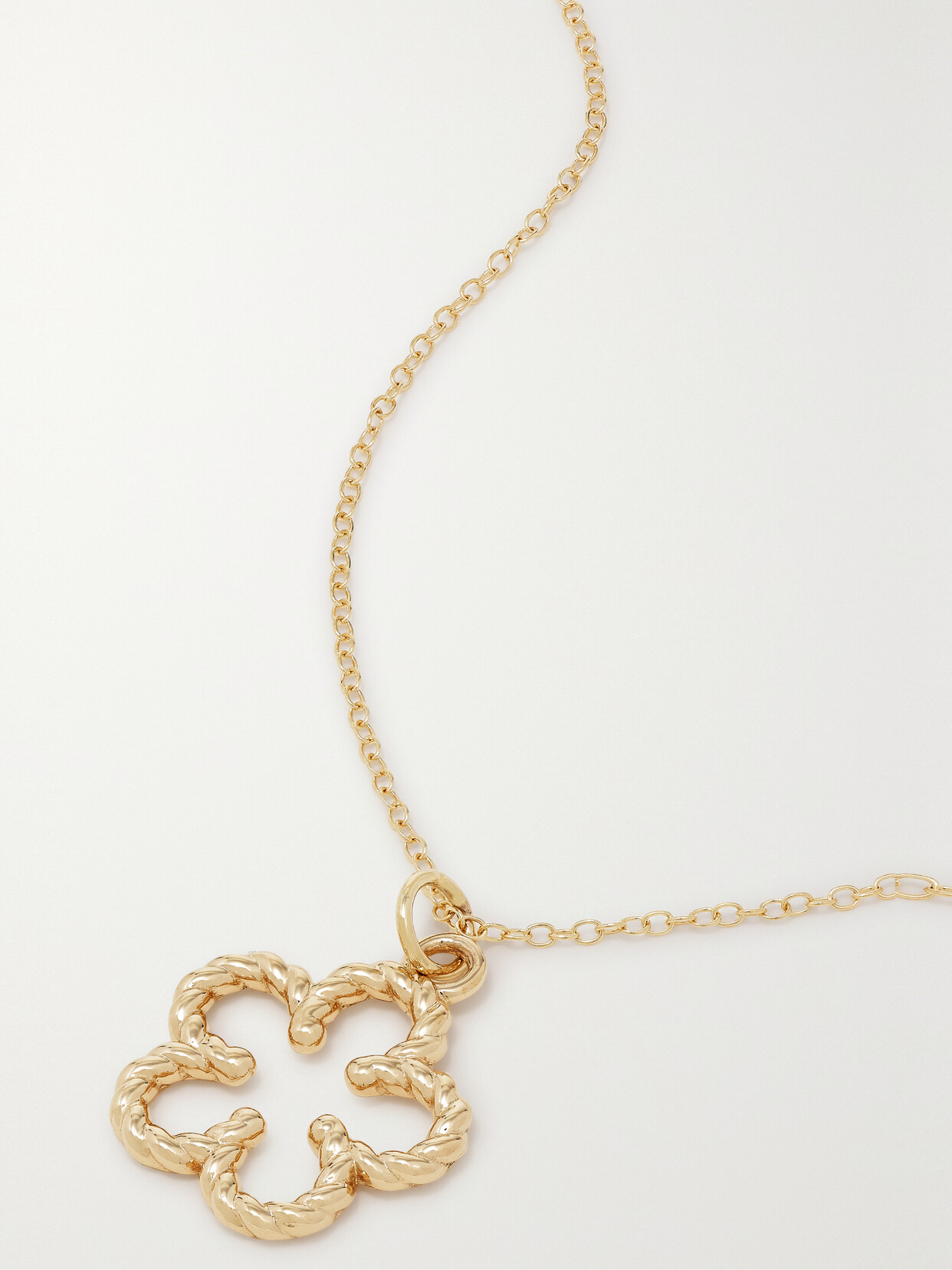 Alison Lou Flower Streamer 14-karat Gold Necklace