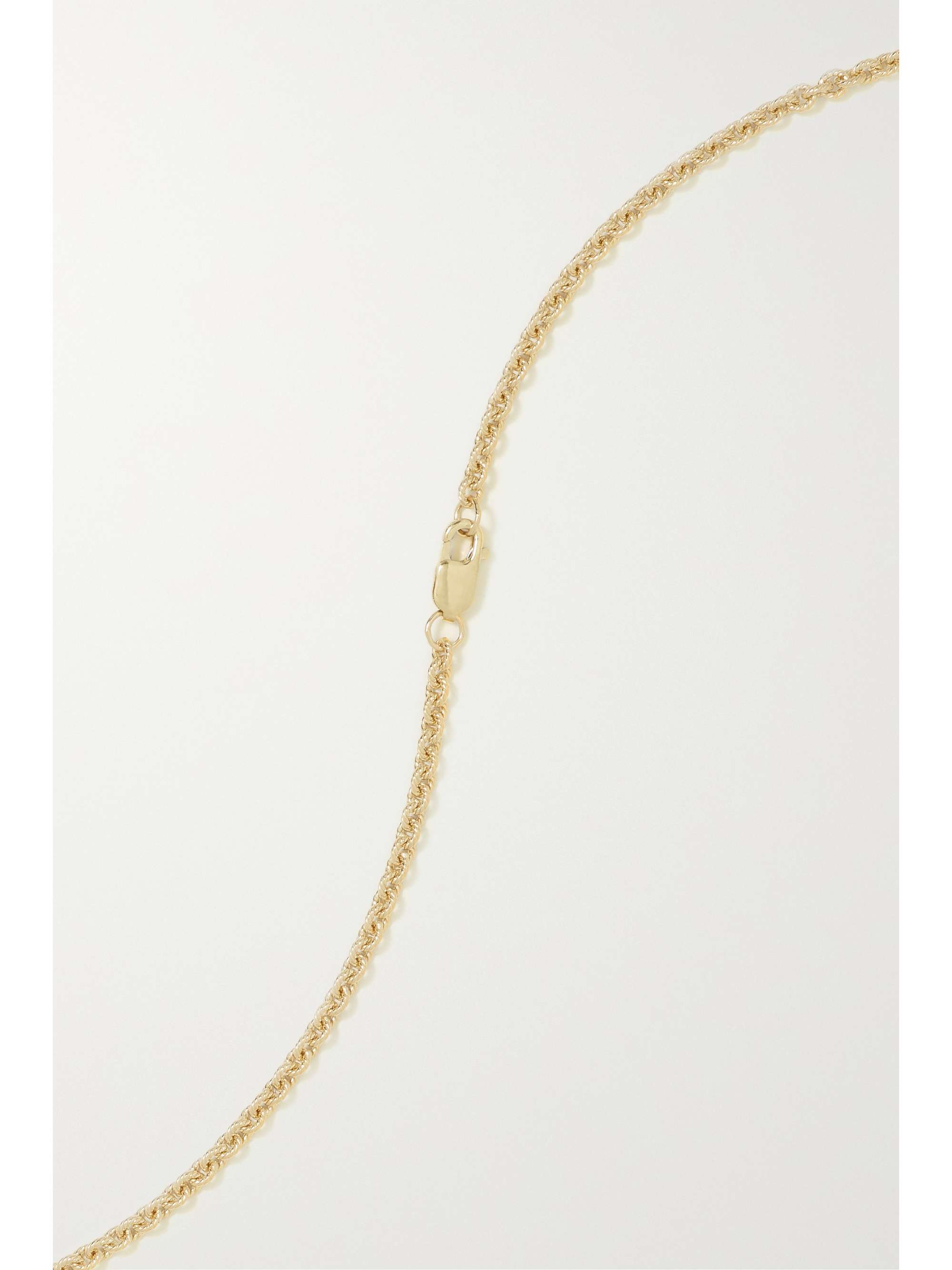 ALISON LOU Welcome Home 14-karat gold, enamel and diamond necklace