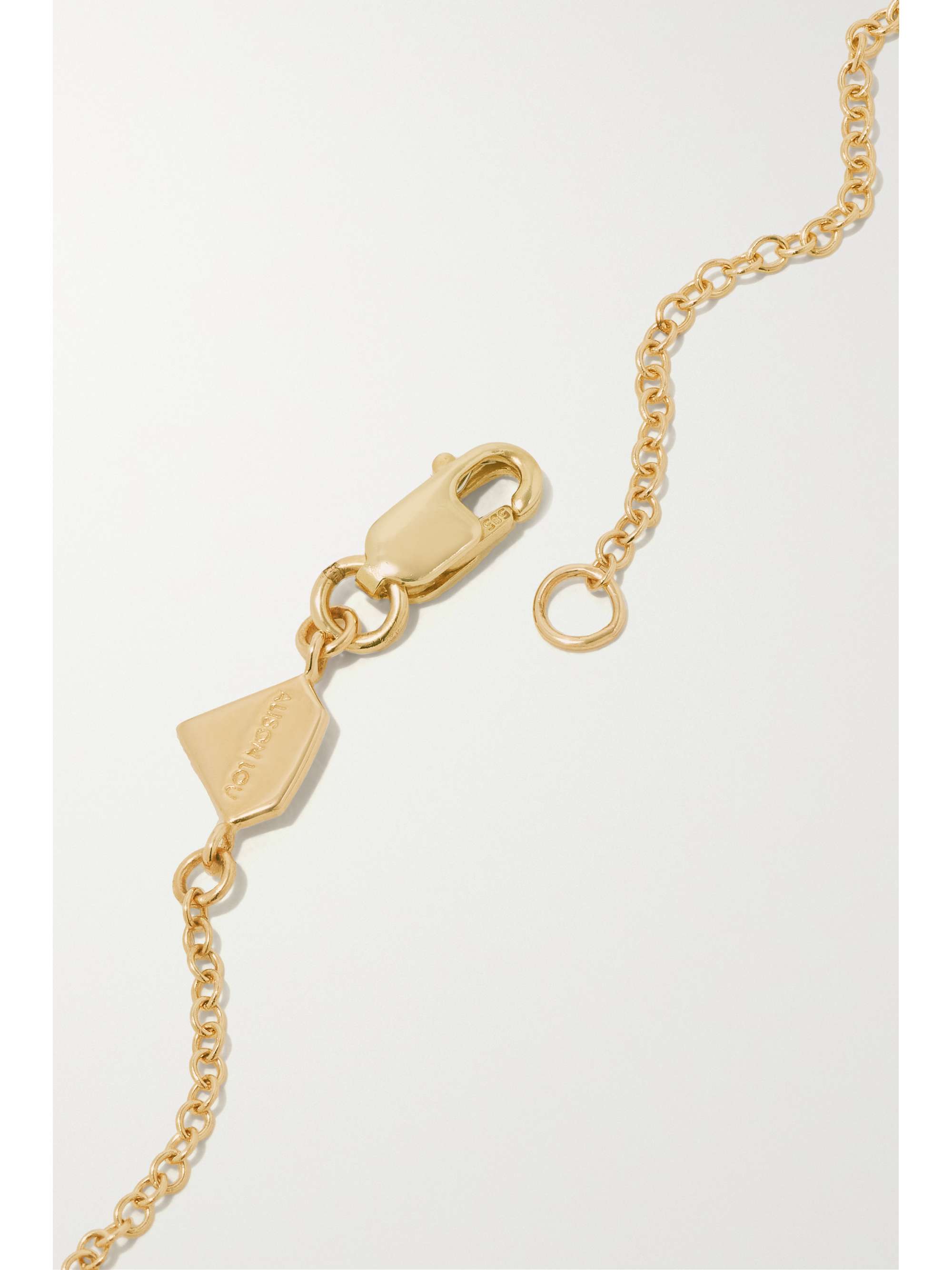 ALISON LOU Heart Streamer 14-karat gold and enamel bracelet