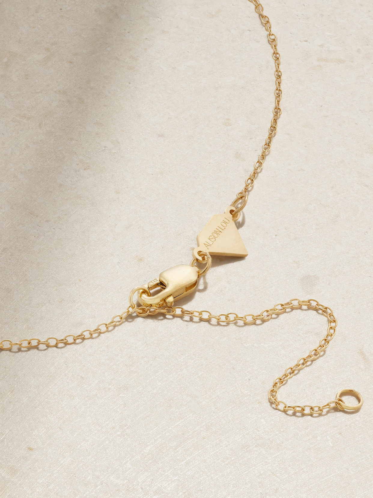 Alison Lou Heart Streamer 14-karat Gold Necklace In Gold