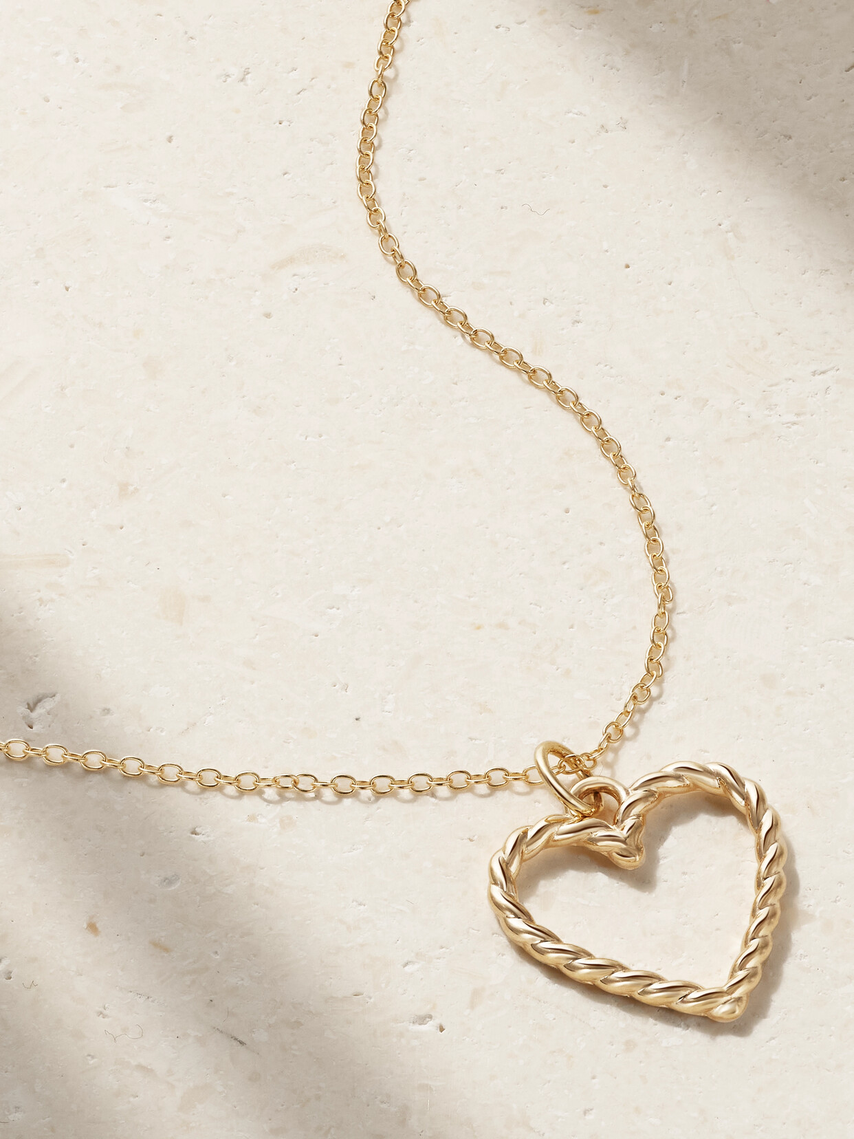 Alison Lou Heart Streamer 14-karat Gold Necklace