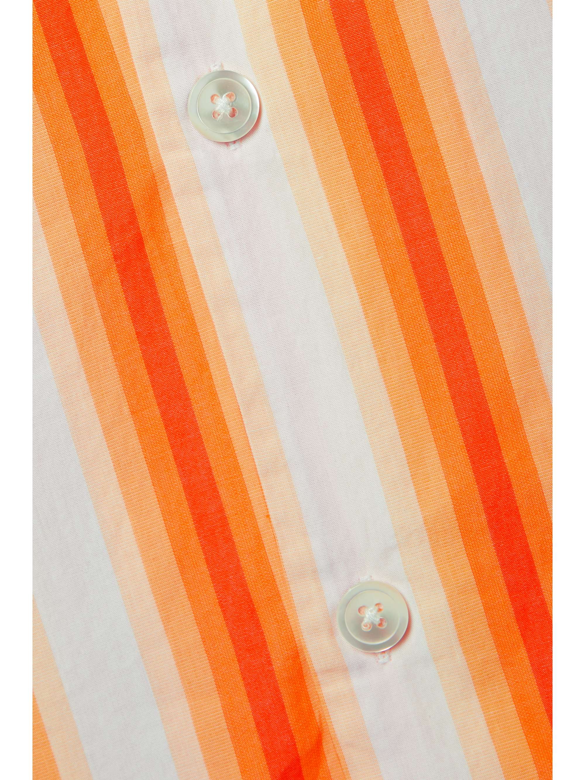 TEKLA Striped organic cotton-poplin pajama shirt