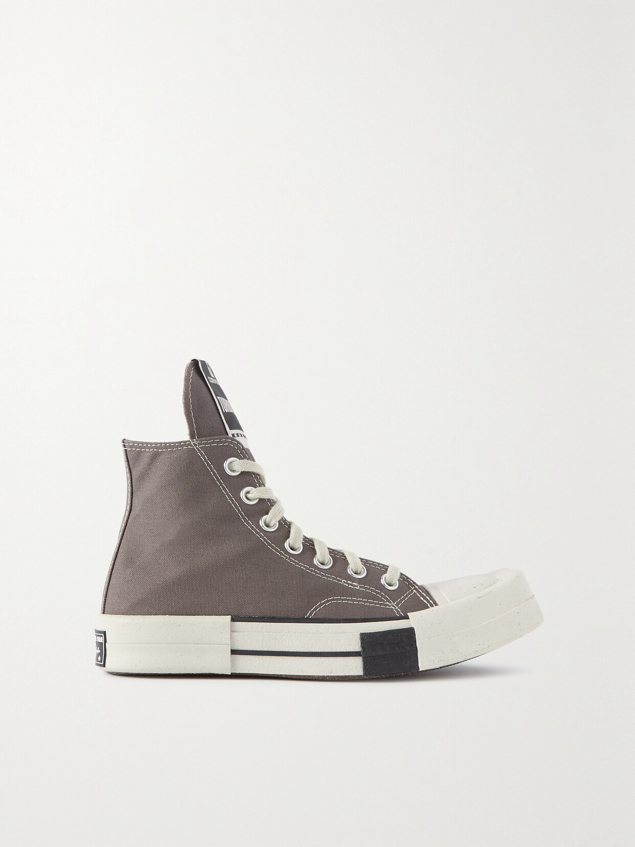 Rick Owens + Converse + Drkshdw Turbodrk Chuck 70 Canvas High-top Sneakers In Grey