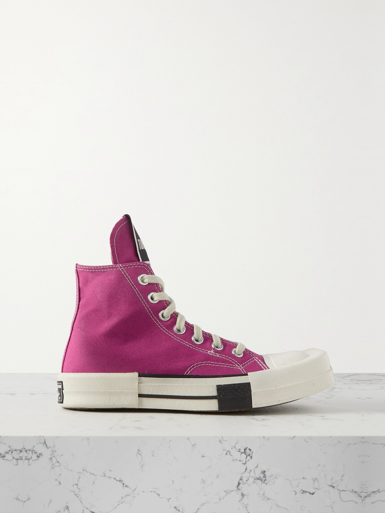 Rick Owens Turbodrk Laceless High-top Sneakers In Pink