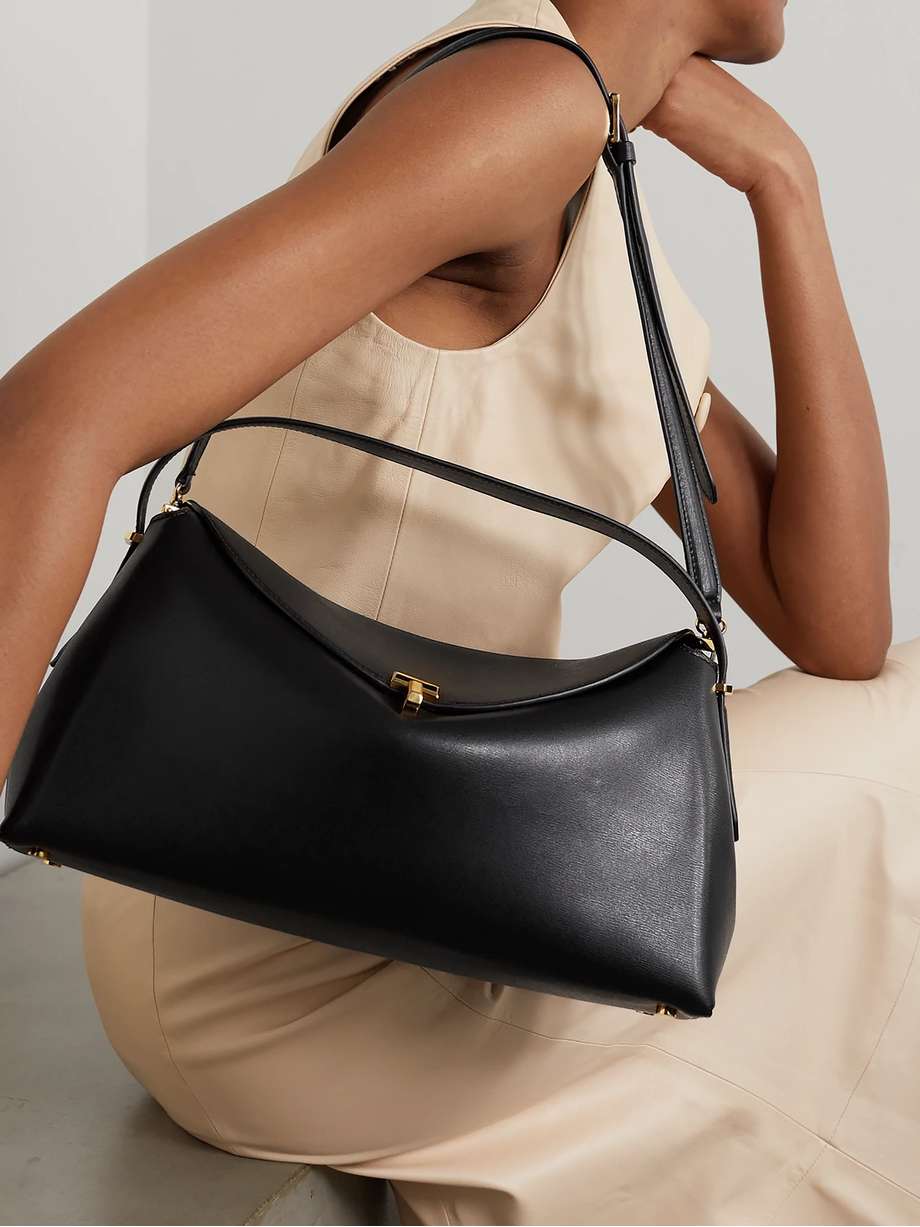 TOTEME TLock leather shoulder bag NETAPORTER KW
