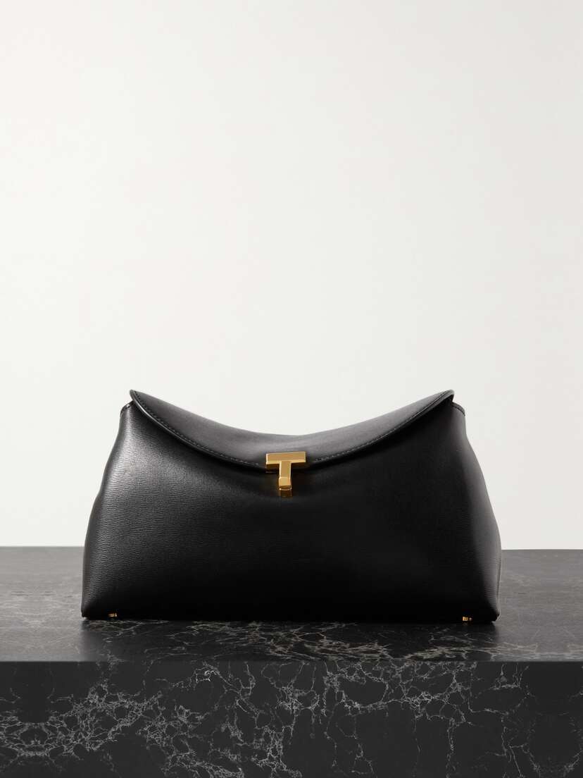 TOTEME T-lock Leather Clutch