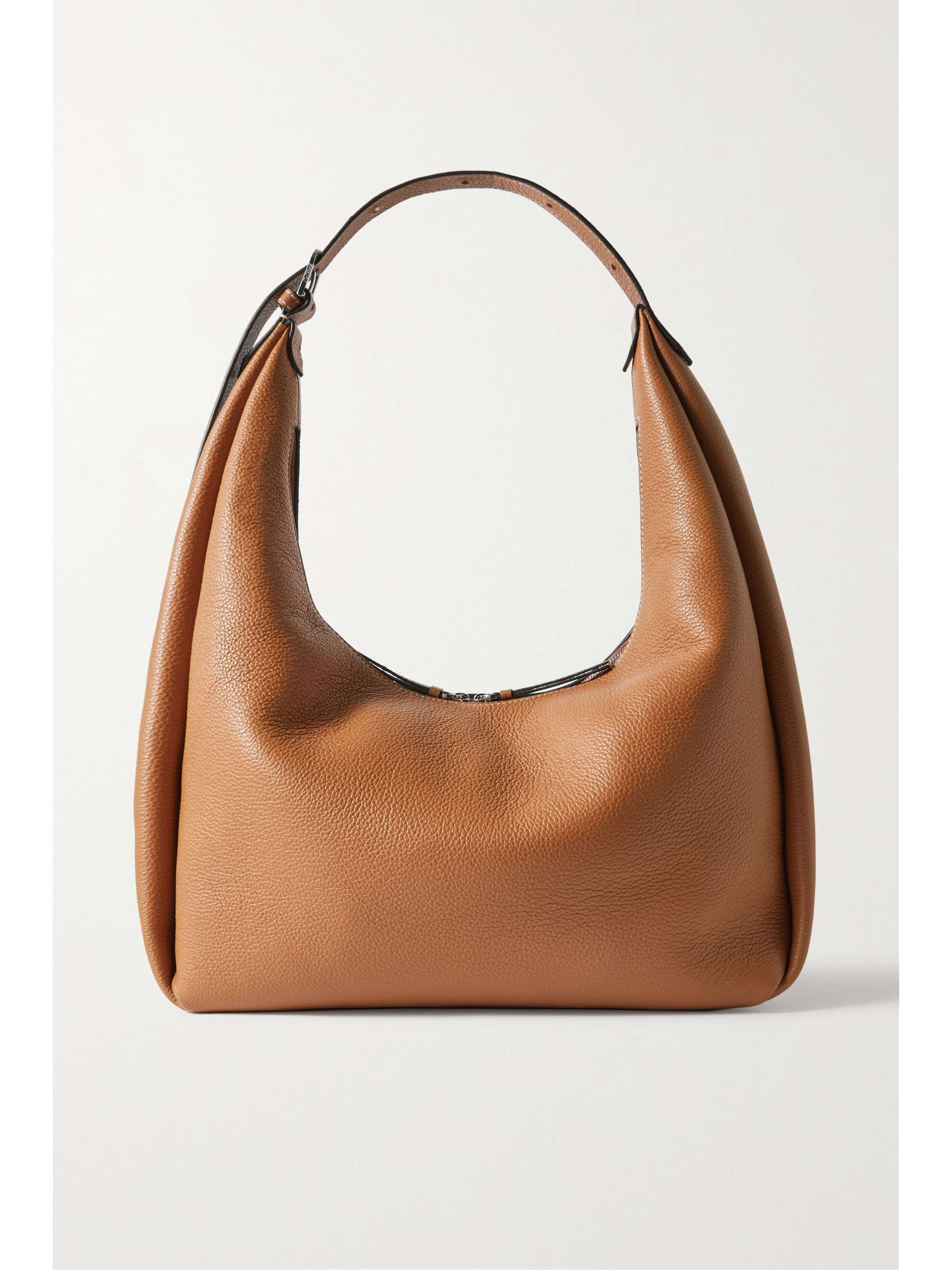 textured leather bag