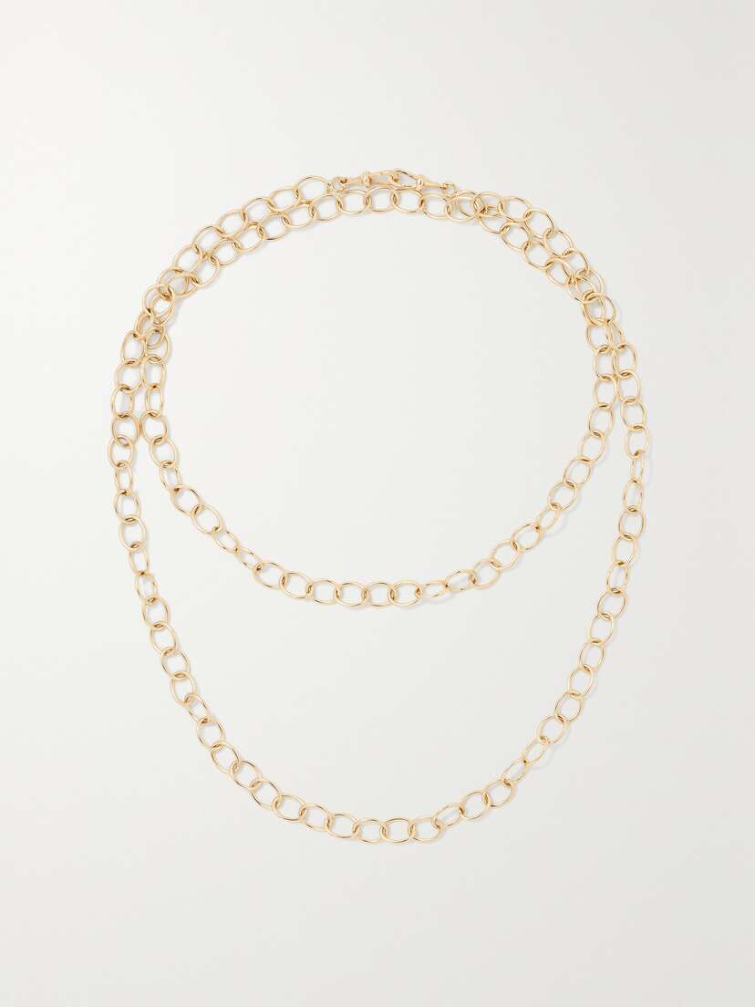 Marie Lichtenberg Micro Rosa 14-karat Gold Necklace