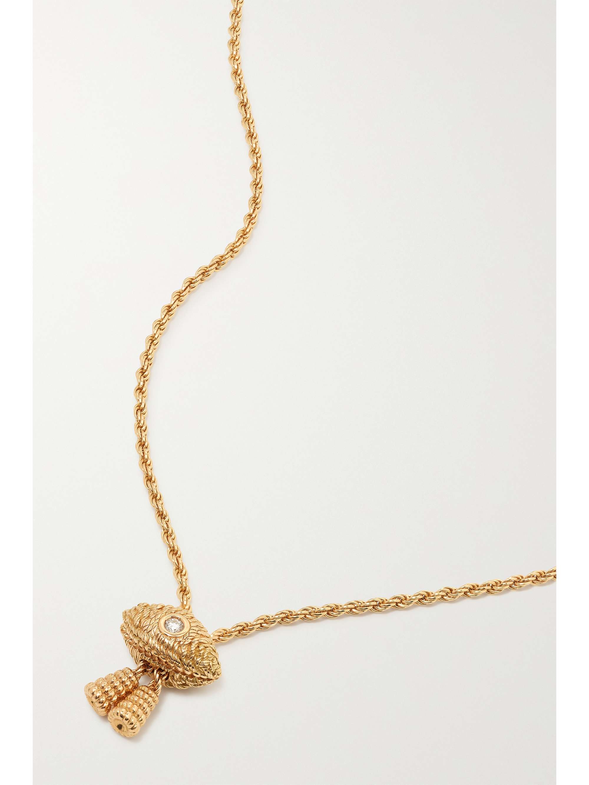MARIE LICHTENBERG Collier en or rose 18 carats (750/1000) et diamant Evil Eye