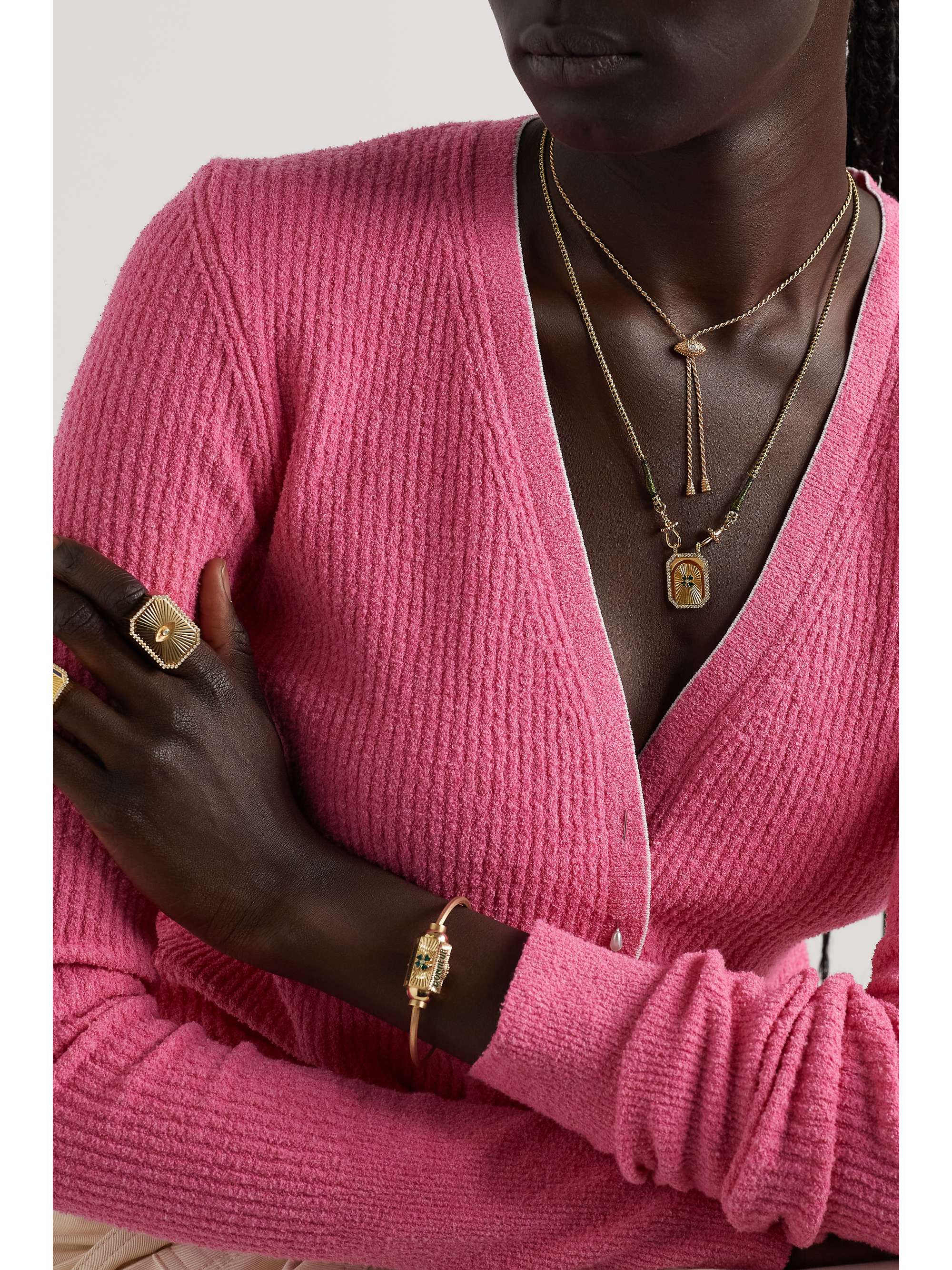MARIE LICHTENBERG Collier en or rose 18 carats (750/1000) et diamant Evil Eye