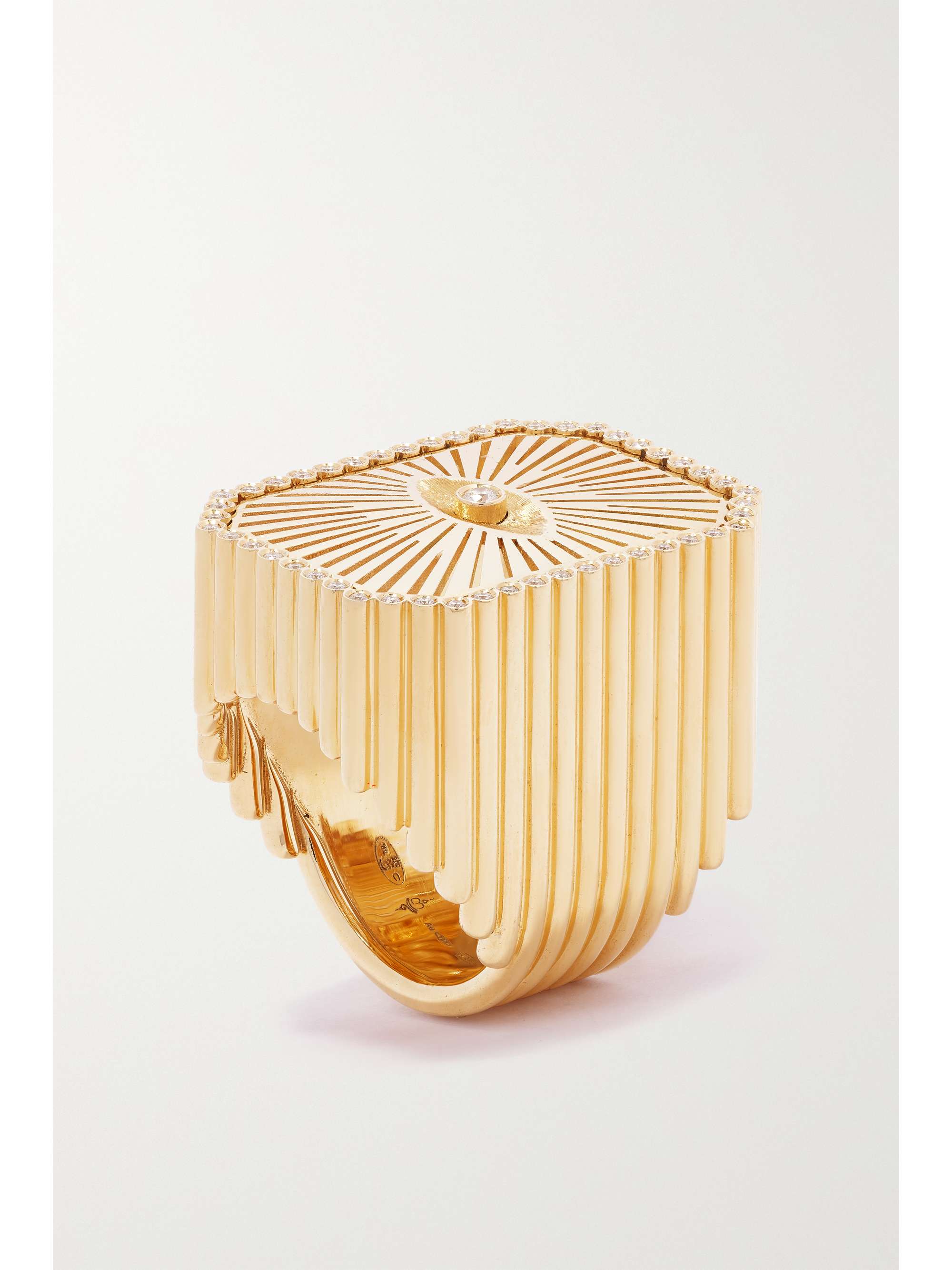 MARIE LICHTENBERG Eye Scap 18-karat gold diamond ring