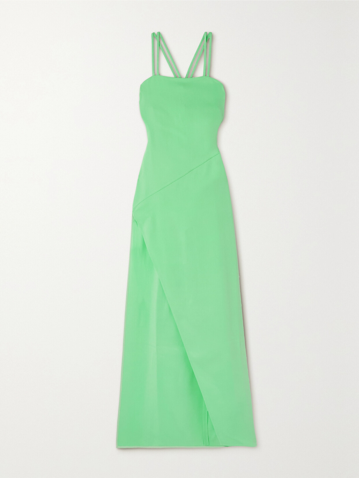 The Attico Fujiko Open-back Embellished Crepe Dress - Green