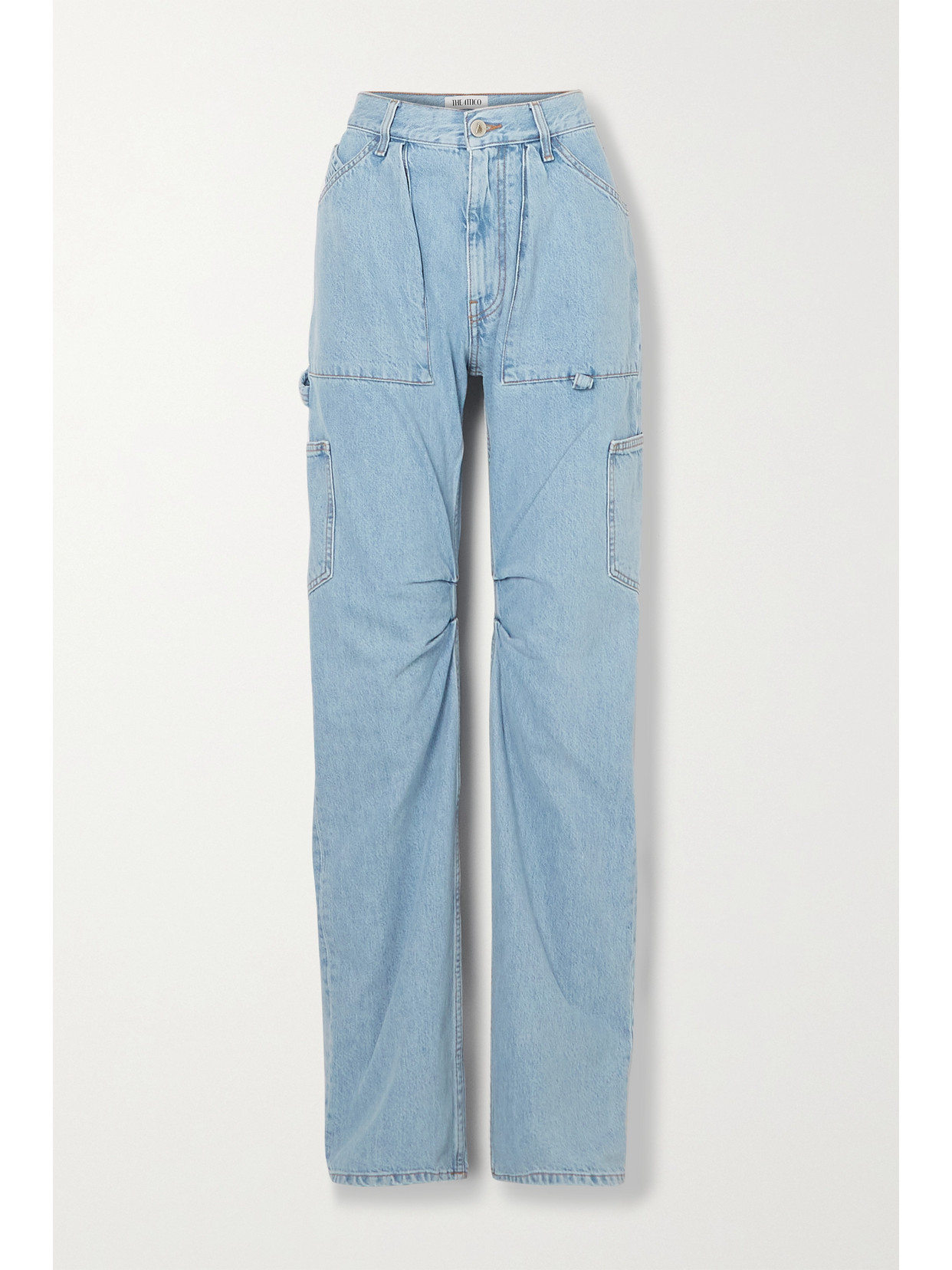 The Attico - Ben High-rise Denim Cargo Pants - Blue