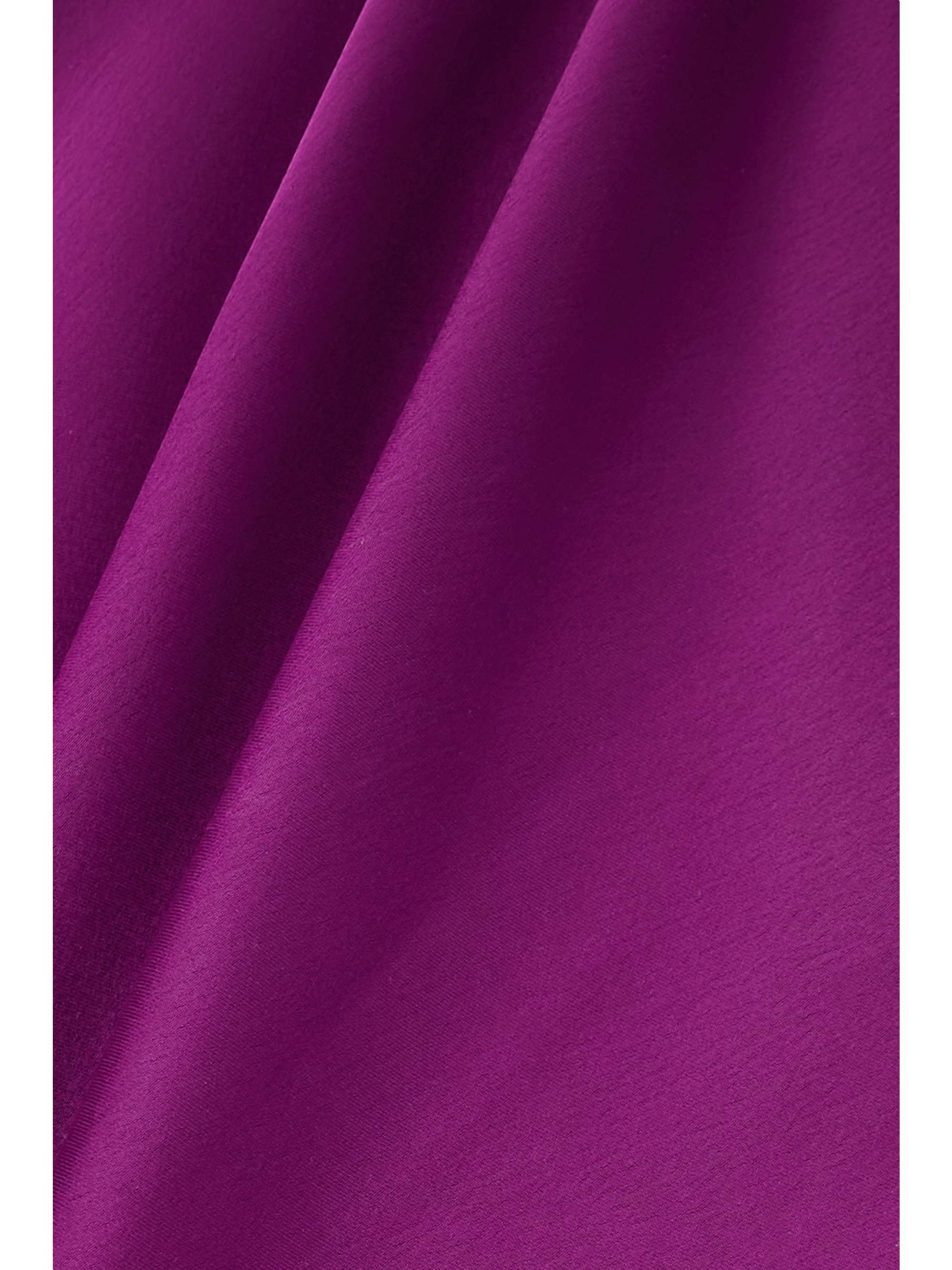THE ATTICO Amber ruffled cutout duchesse-satin midi dress