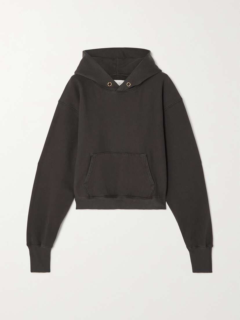 Les Tien Cropped Cotton-jersey Hoodie