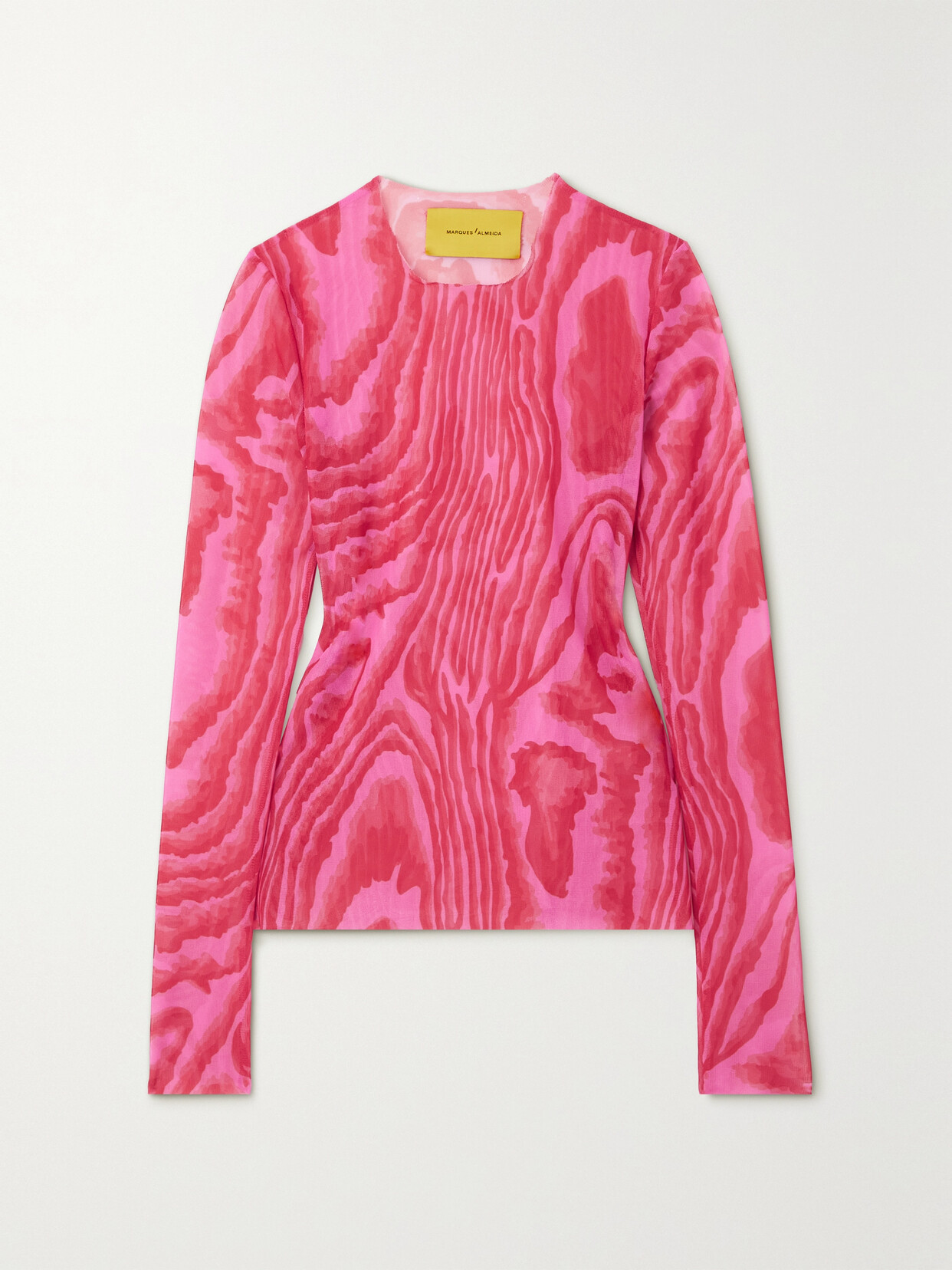 Marques'Almeida Printed Stretch Recycled-mesh Top