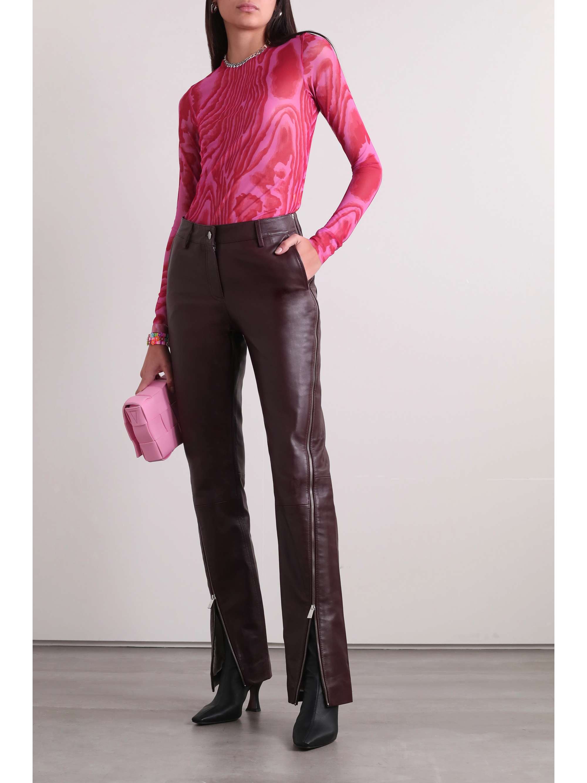 MARQUES' ALMEIDA Printed stretch recycled-mesh top