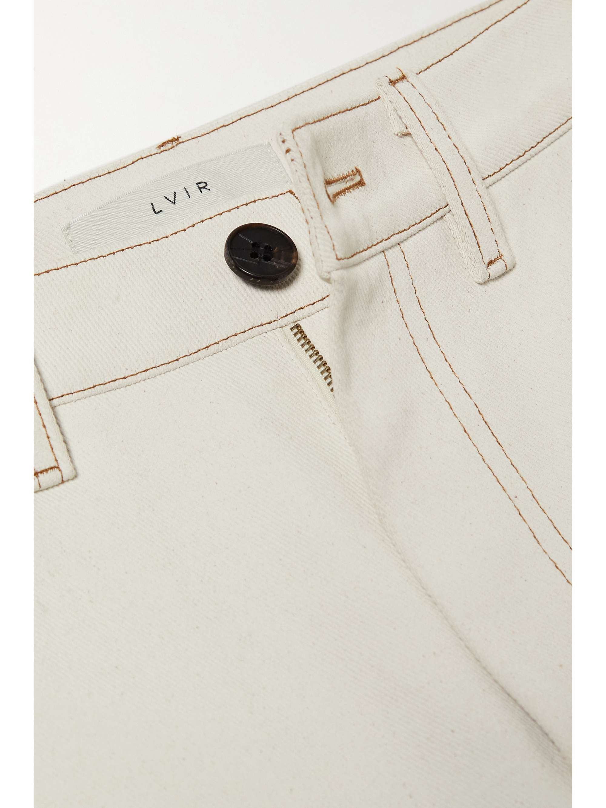 LVIR Topstitched high-rise flared jeans