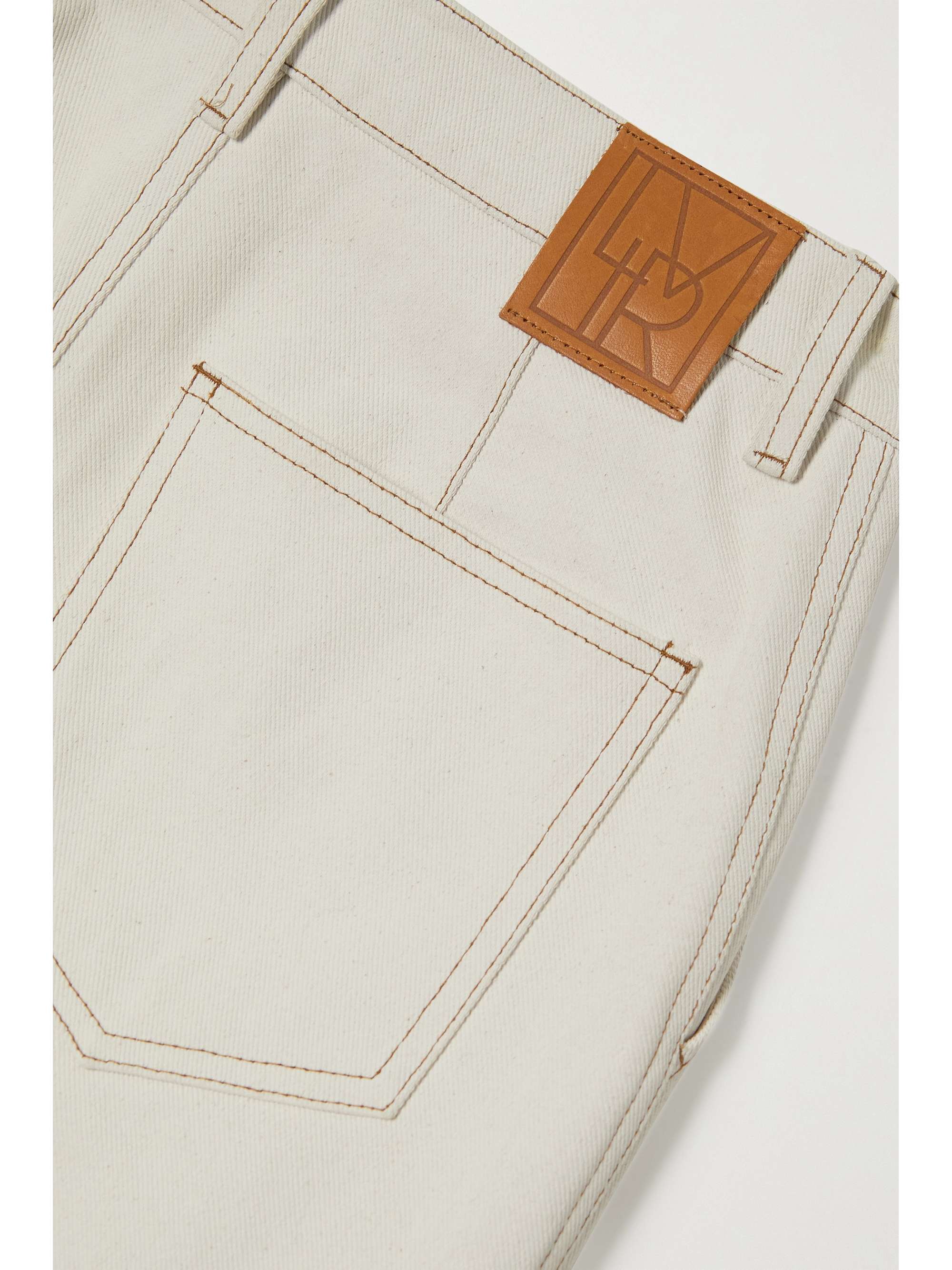 LVIR Topstitched high-rise flared jeans