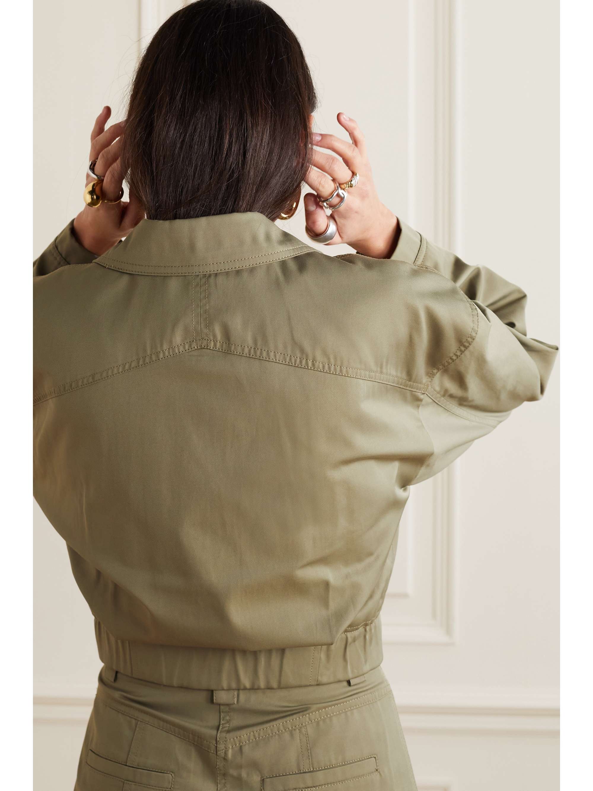 LVIR Cropped twill bomber jacket