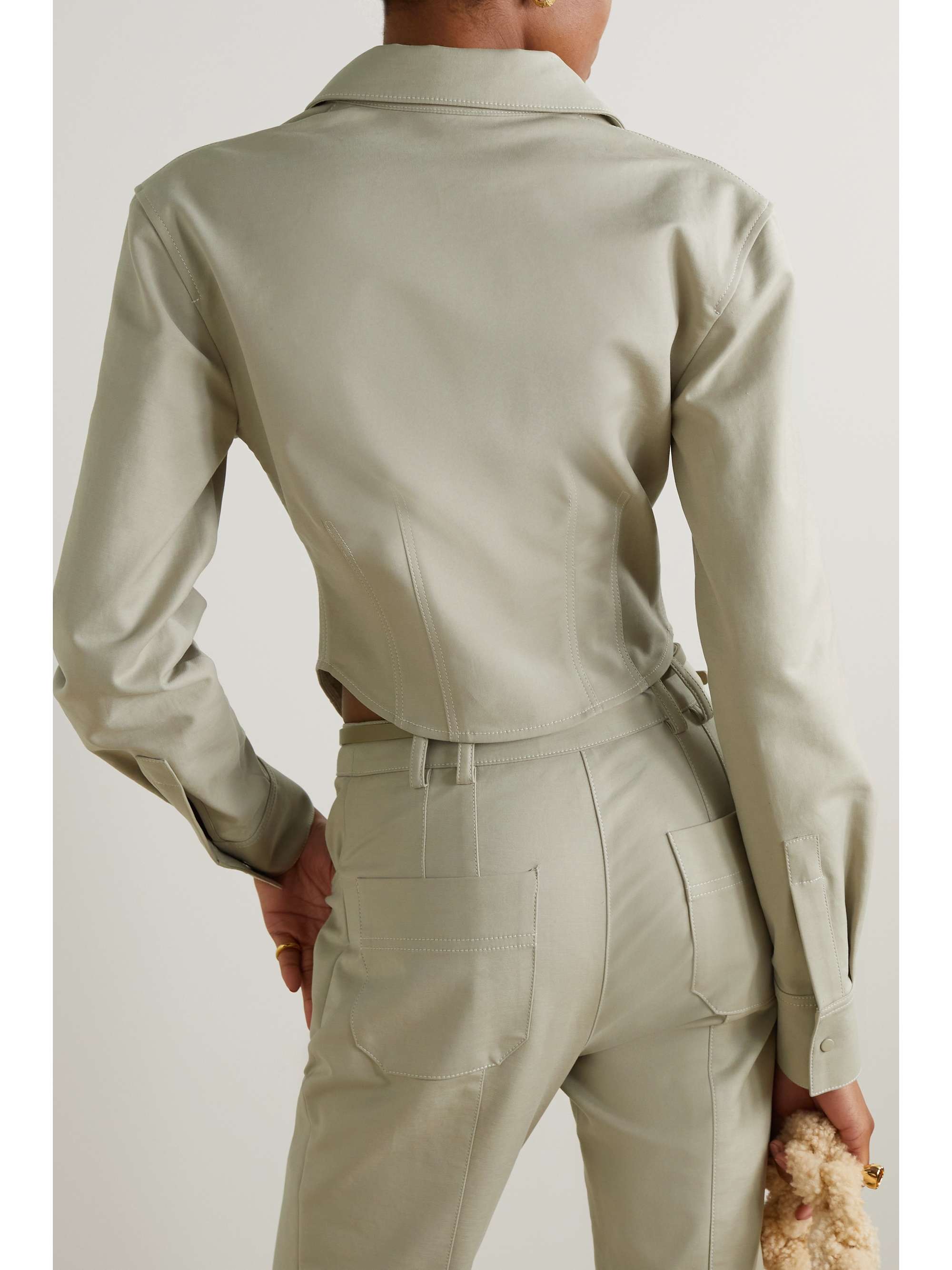 LVIR Topstitched cotton-blend jacket