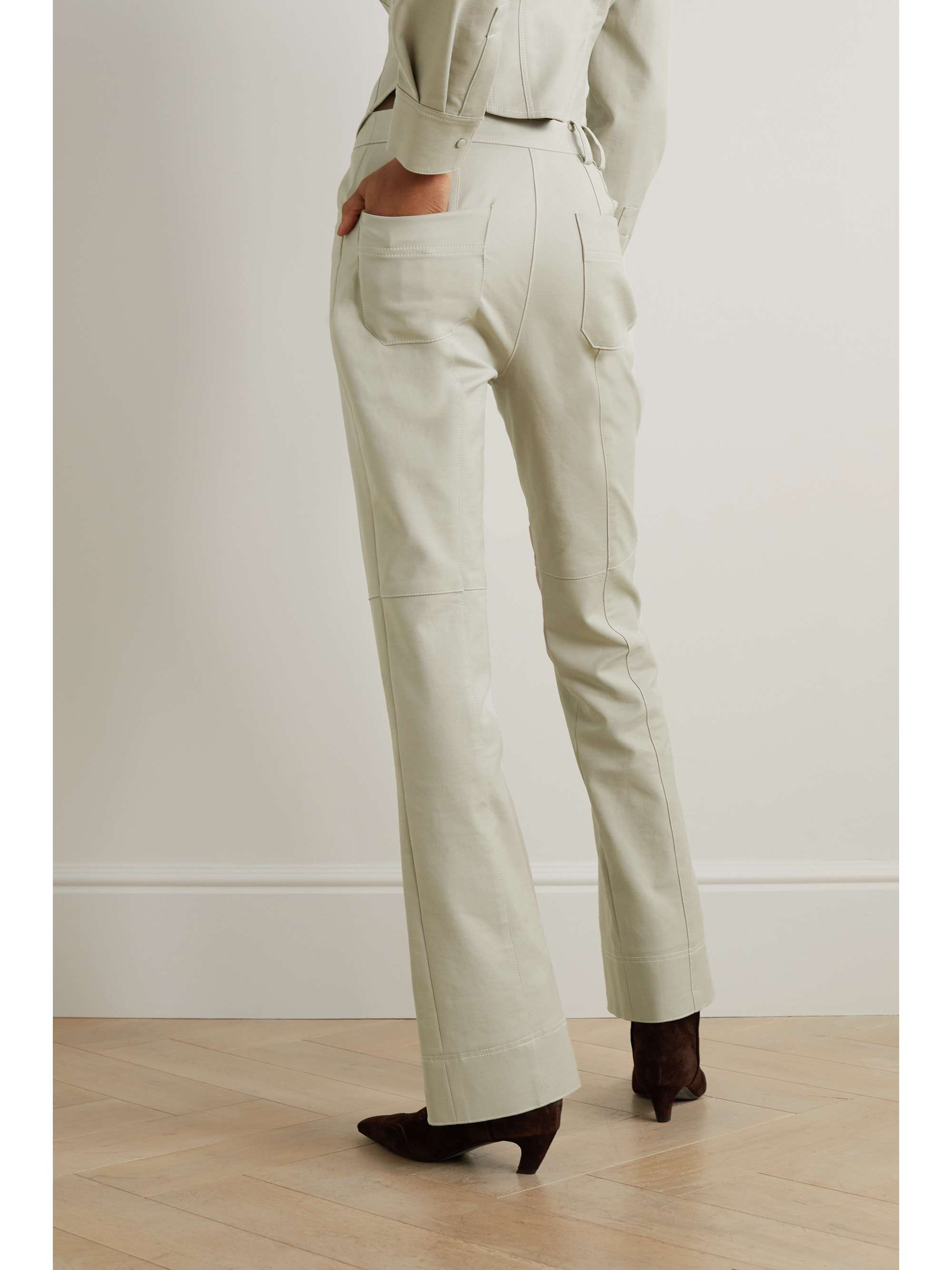 LVIR Paneled cotton-blend slim-leg pants