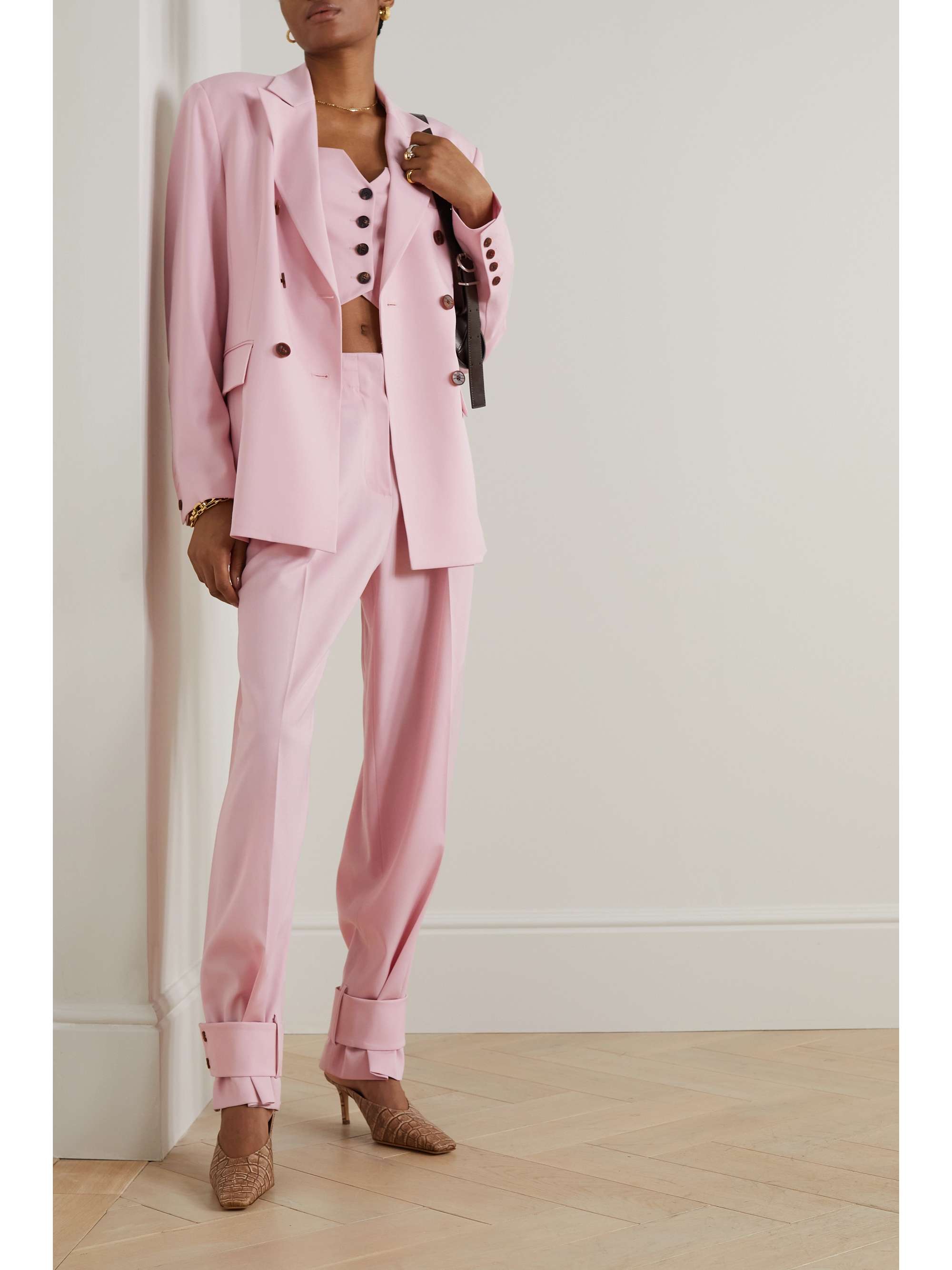 LVIR Oversized double-breasted twill blazer