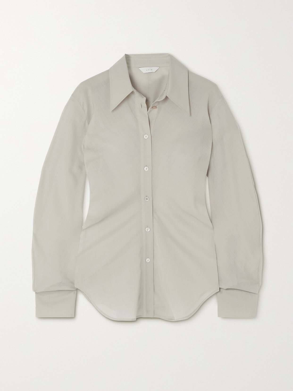 LVIR Shirred Wool-blend Shirt - Gray