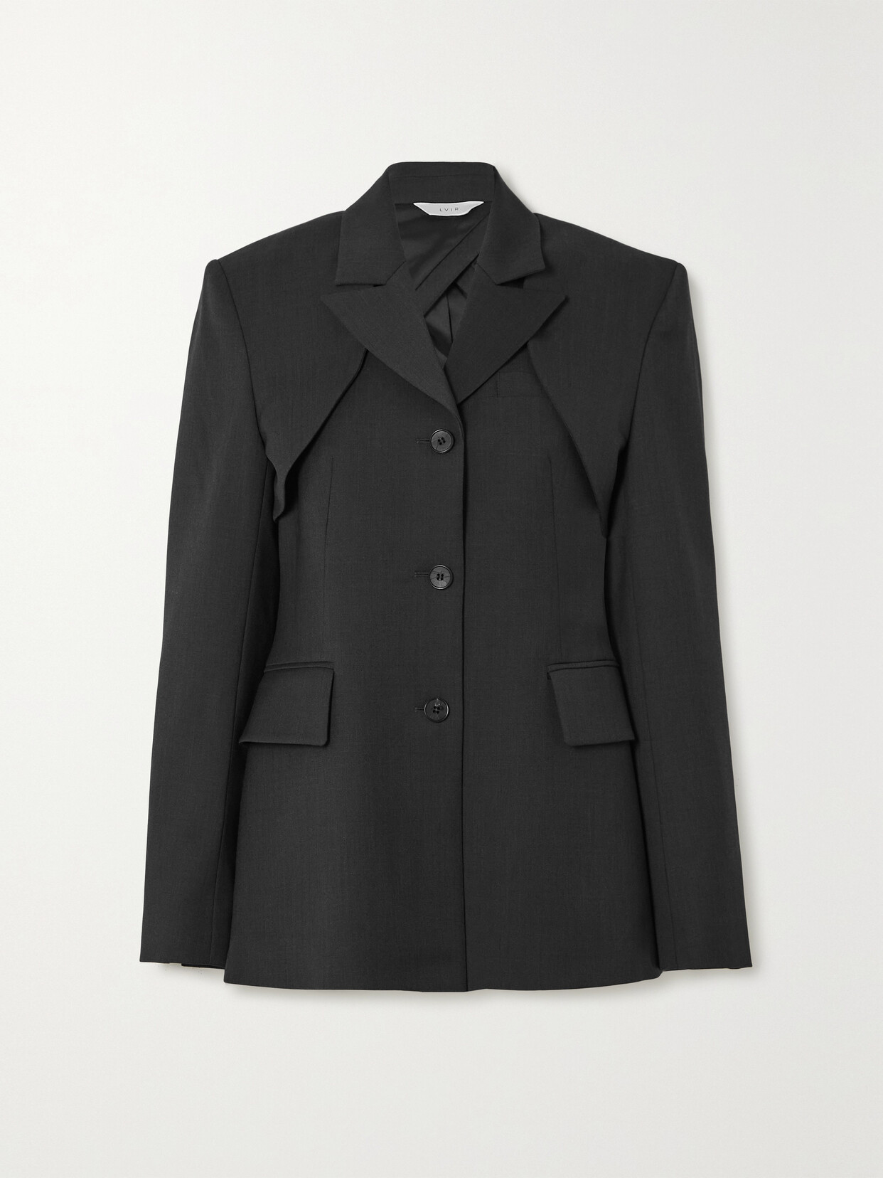 LVIR Convertible Gabardine Blazer - Gray