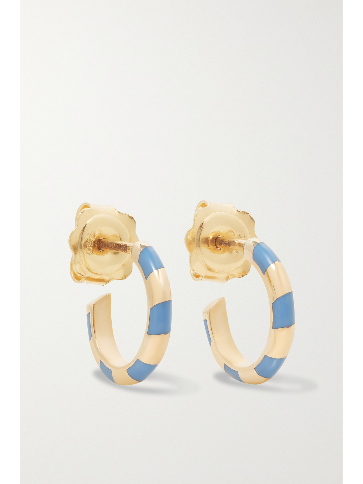 Alice Cicolini - Memphis Candy 14-karat Gold And Enamel Hoop Earrings - Blue