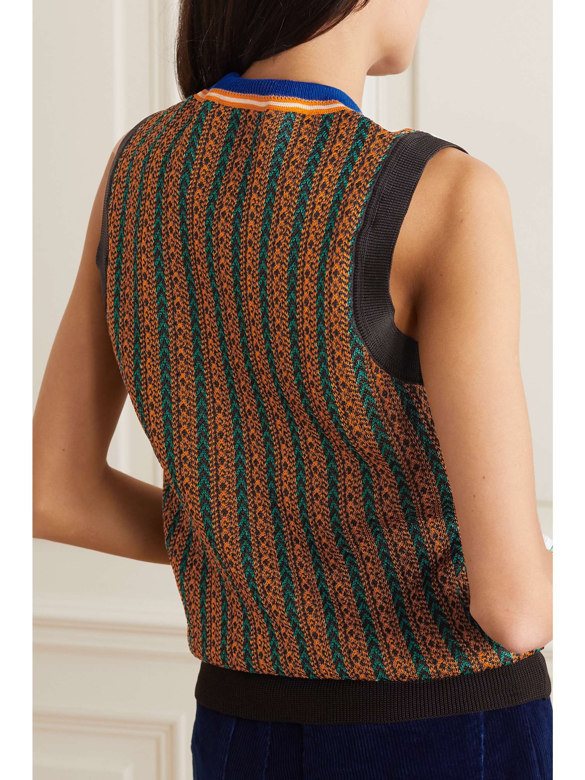 WALES BONNER Orchestre striped jacquard-knit vest