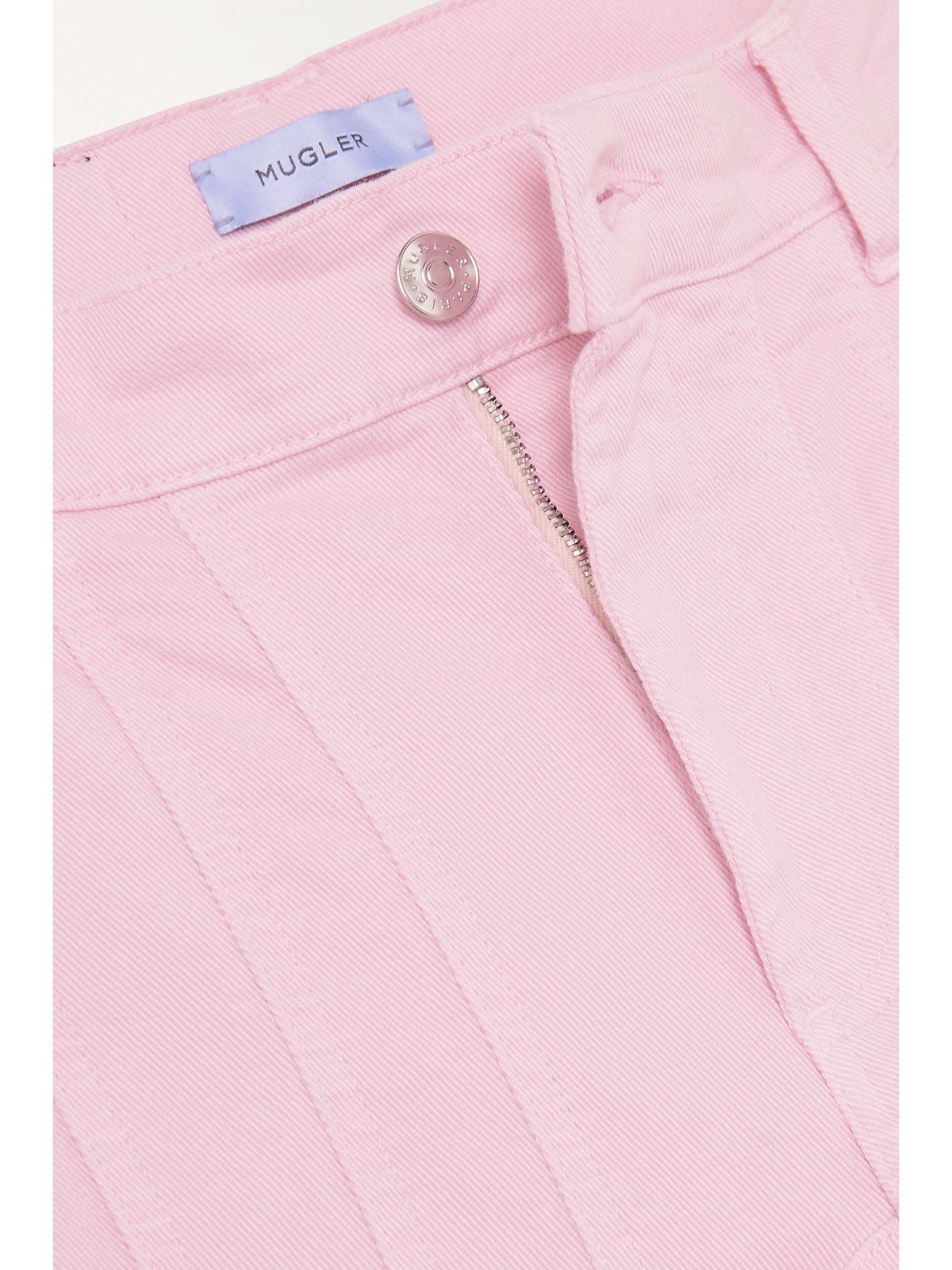 MUGLER Paneled tapered jeans