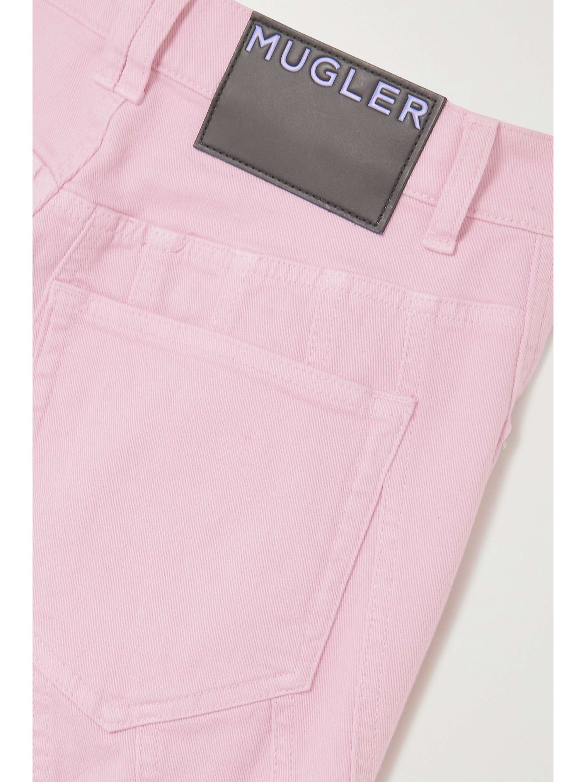 MUGLER Paneled tapered jeans
