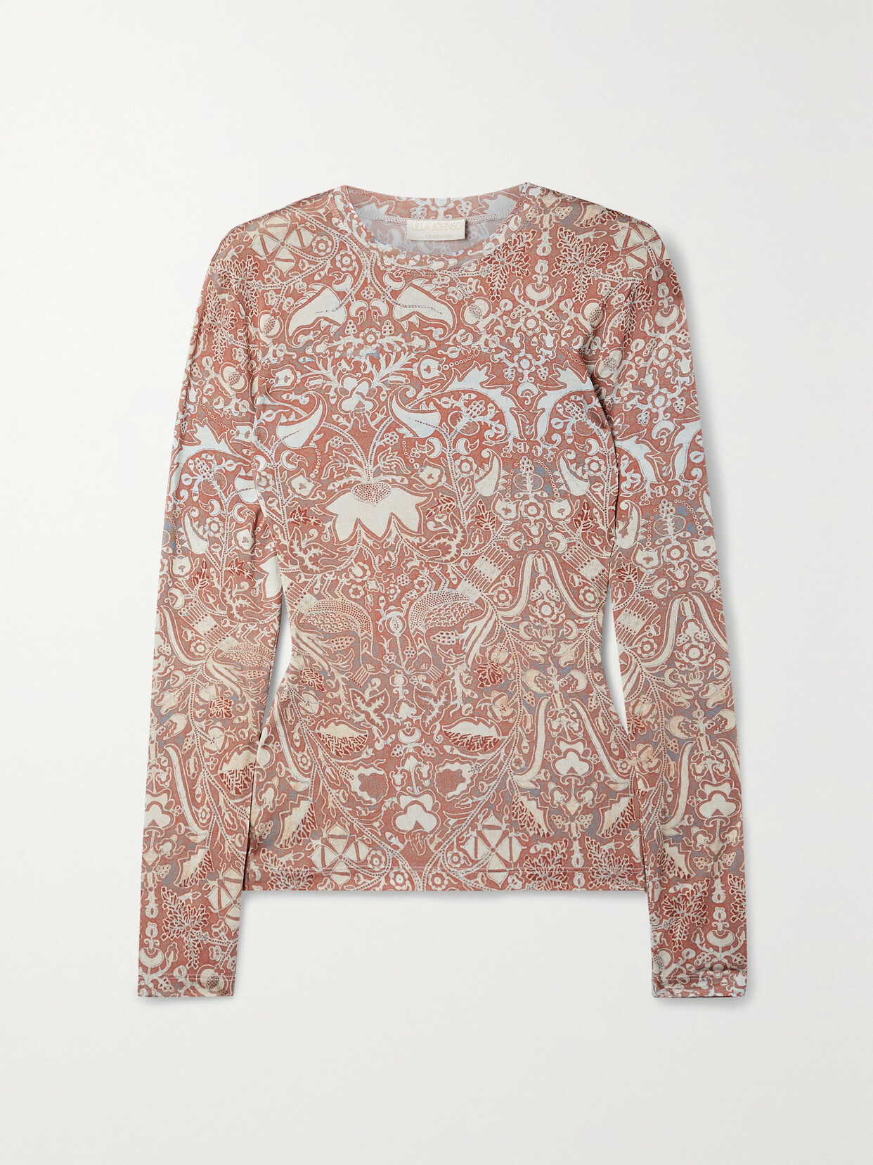 Ulla Johnson - Eve Printed Stretch-jersey Top - Brown