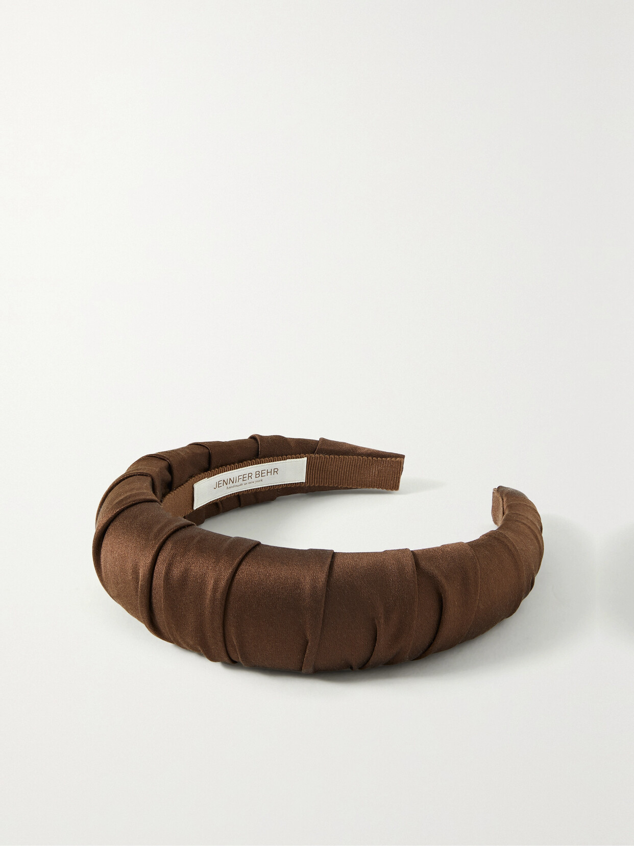 Jennifer Behr - Mirren Satin Headband - Brown