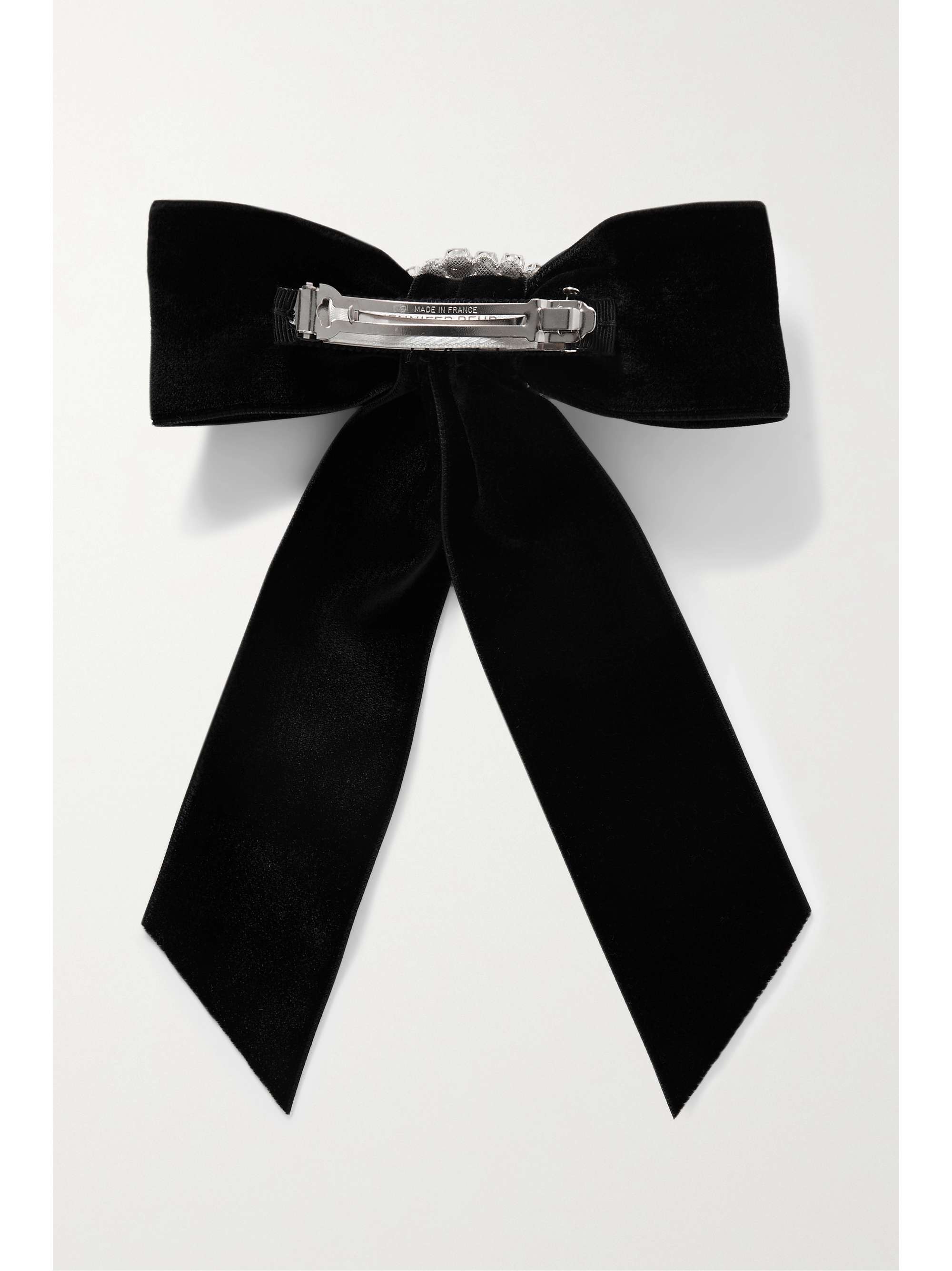 JENNIFER BEHR Maura crystal-embellished velvet hair clip