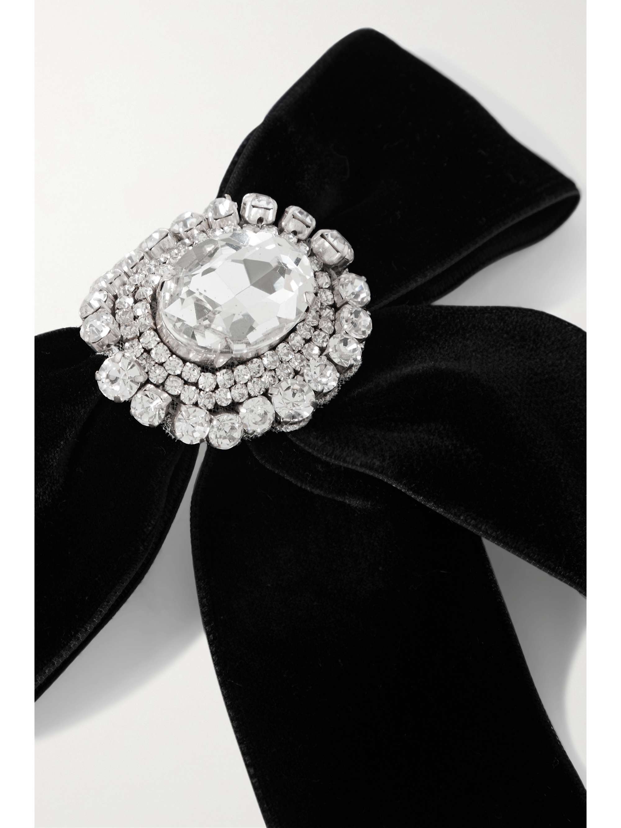 JENNIFER BEHR Maura crystal-embellished velvet hair clip