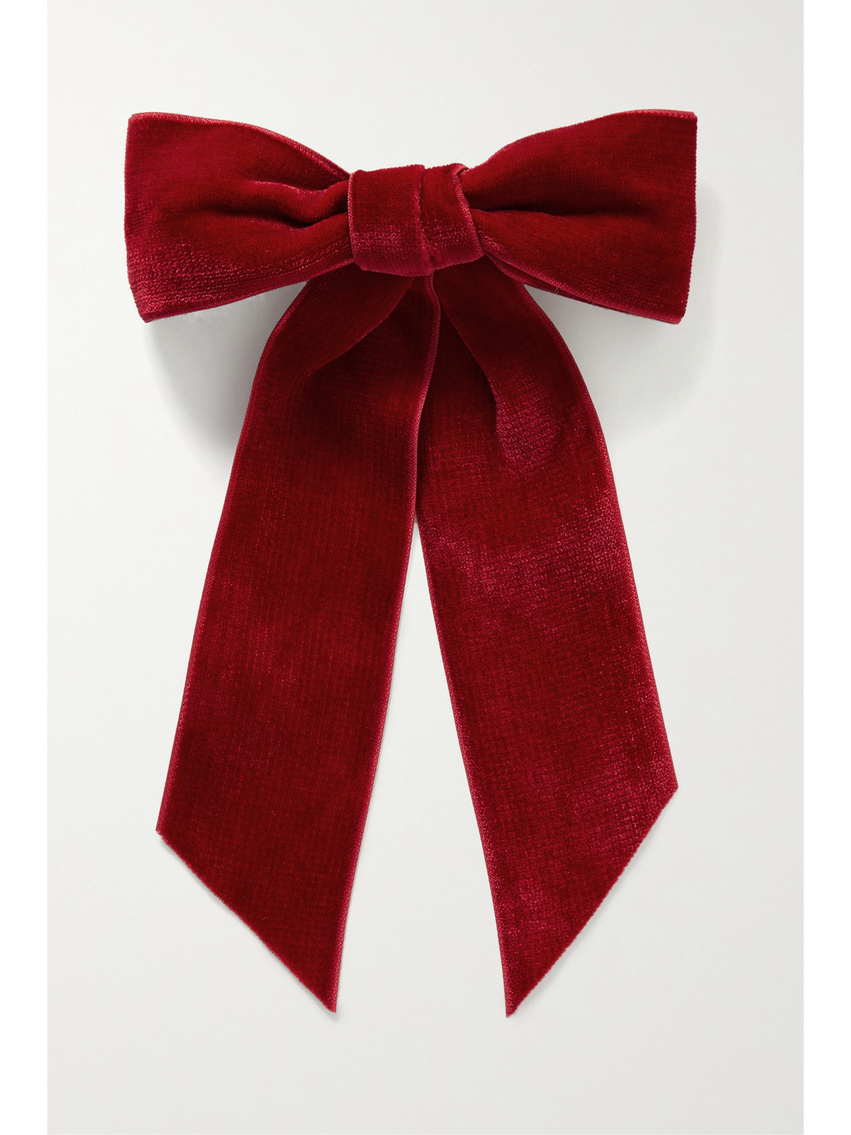 Jennifer Behr - Velvet Hair Clip - Red