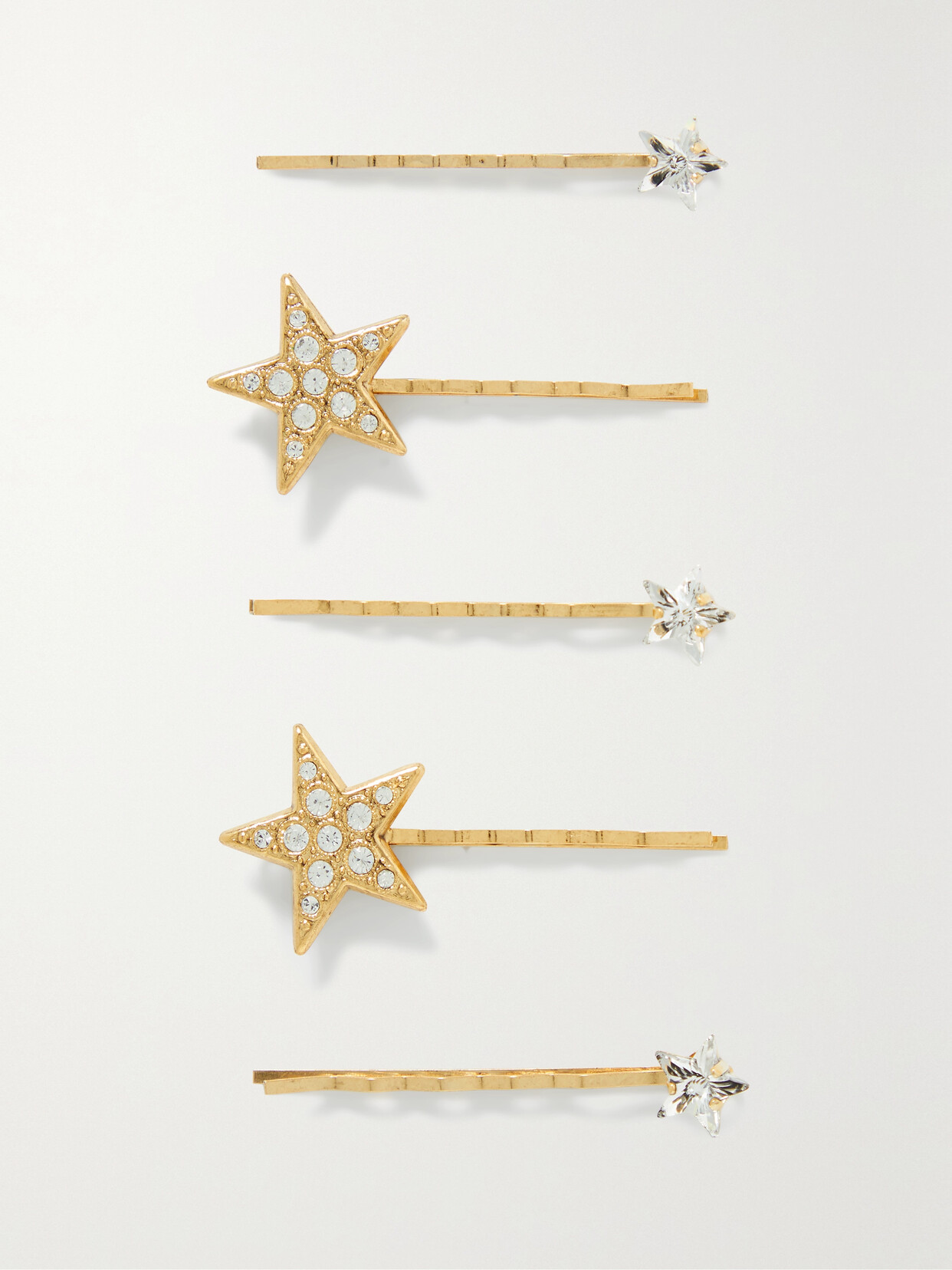 Jennifer Behr - Juno Set Of Five Gold-tone Crystal Hair Slides - one size