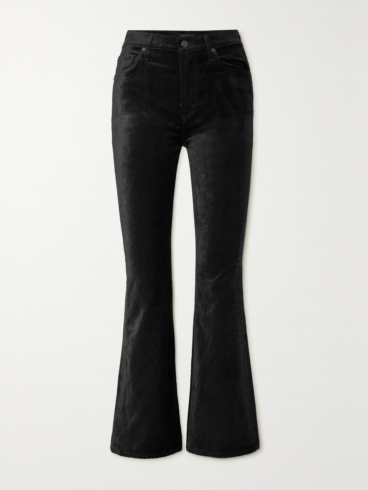 Shop Citizens Of Humanity Lilah Velvet Flared Pants In Black