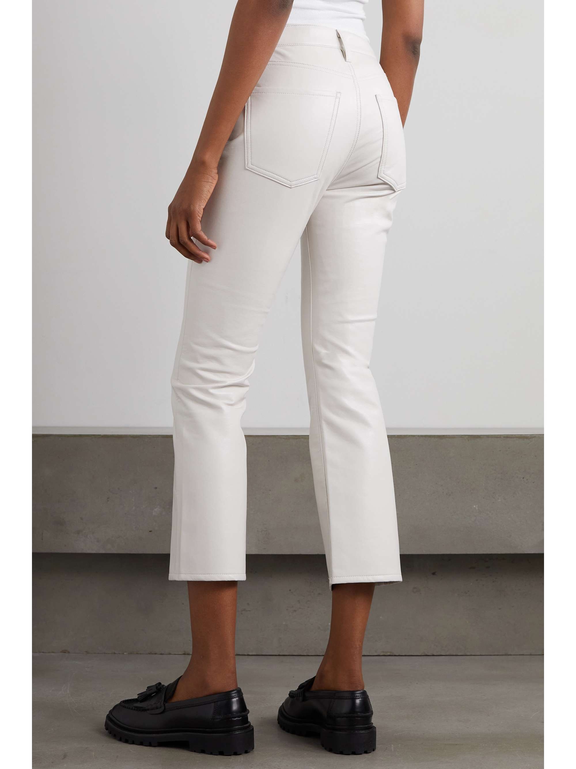 CITIZENS OF HUMANITY Isola cropped bootcut recycled leather-blend pants