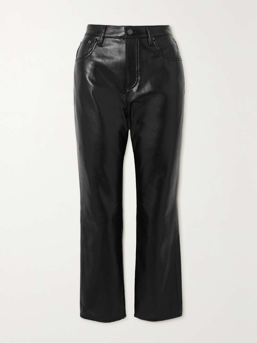 Citizens of Humanity Jolene Recycled Leather-blend Straight-leg Pants
