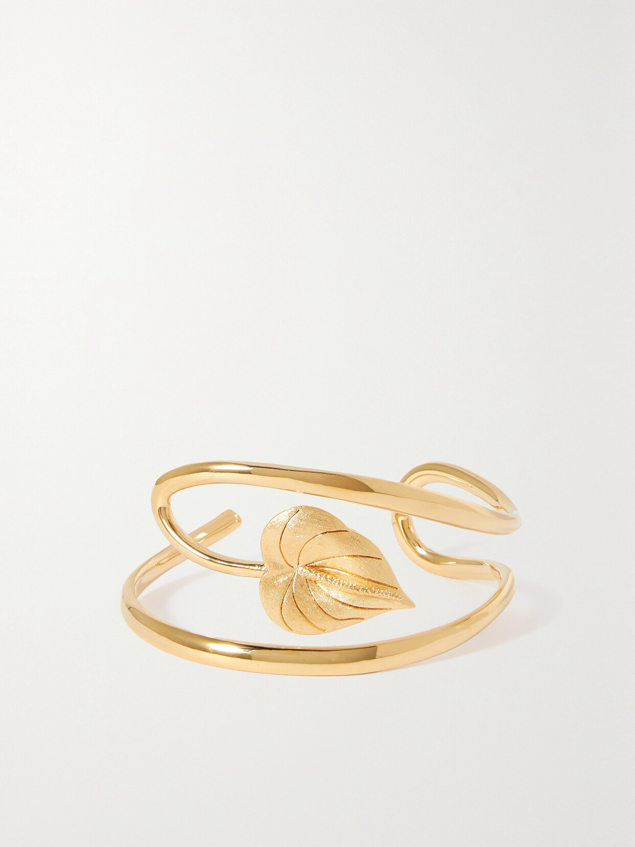 Anissa Kermiche - Fl-oral Gold-plated Bangle - one size