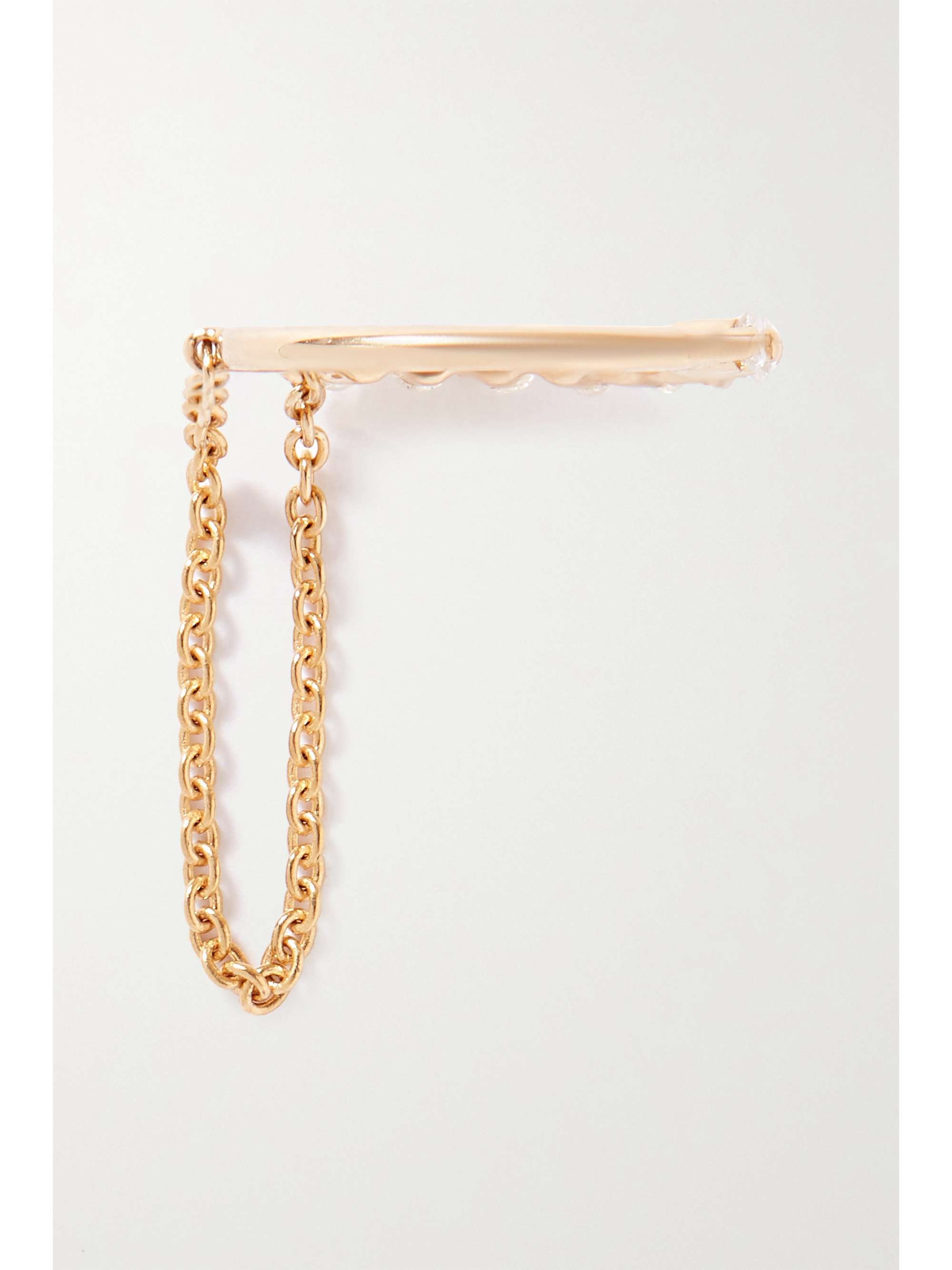 ANISSA KERMICHE 14-karat gold diamond ear cuff
